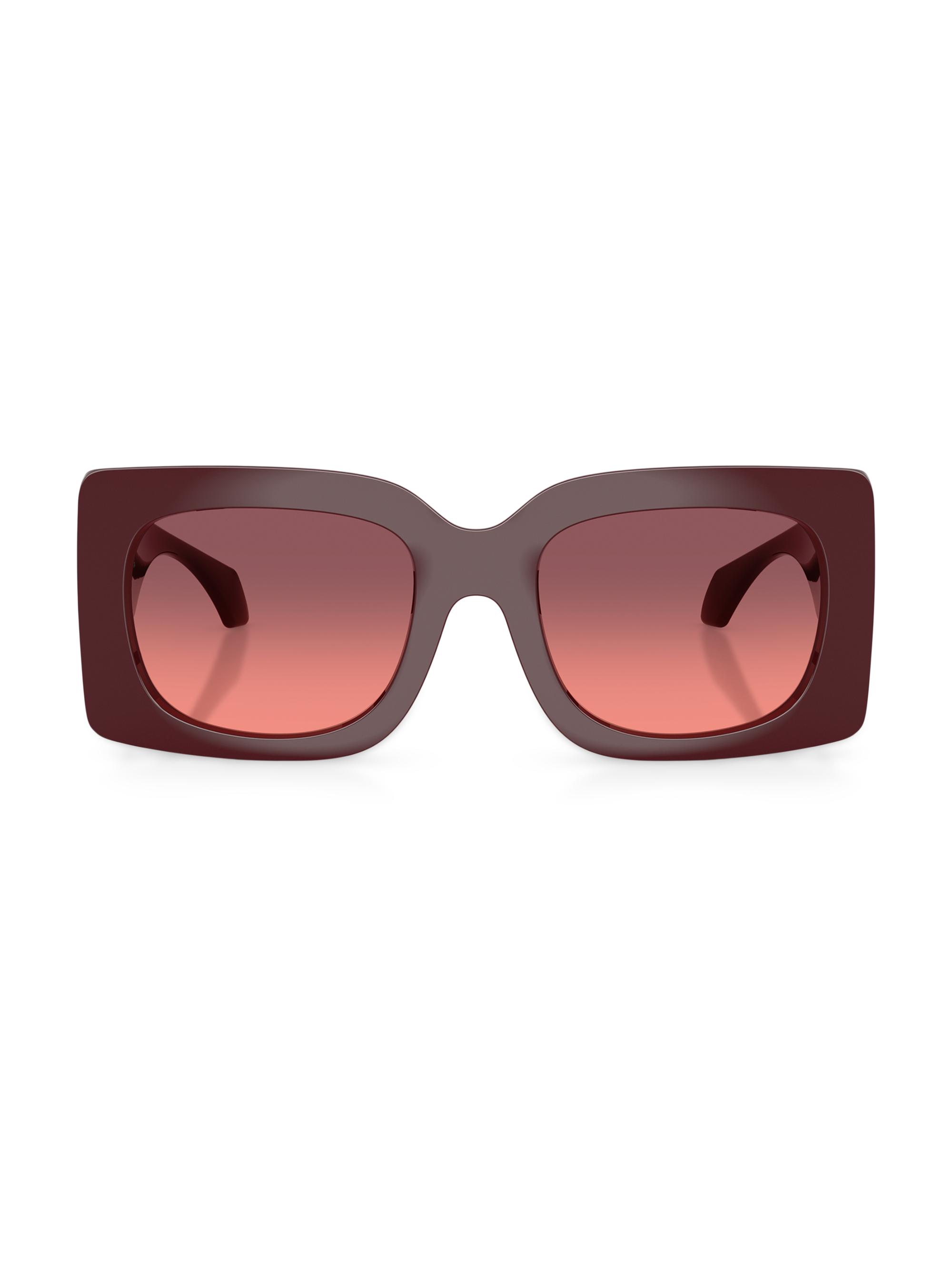 Versace Women's 54MM Square Sunglasses - Burgundy Pink
