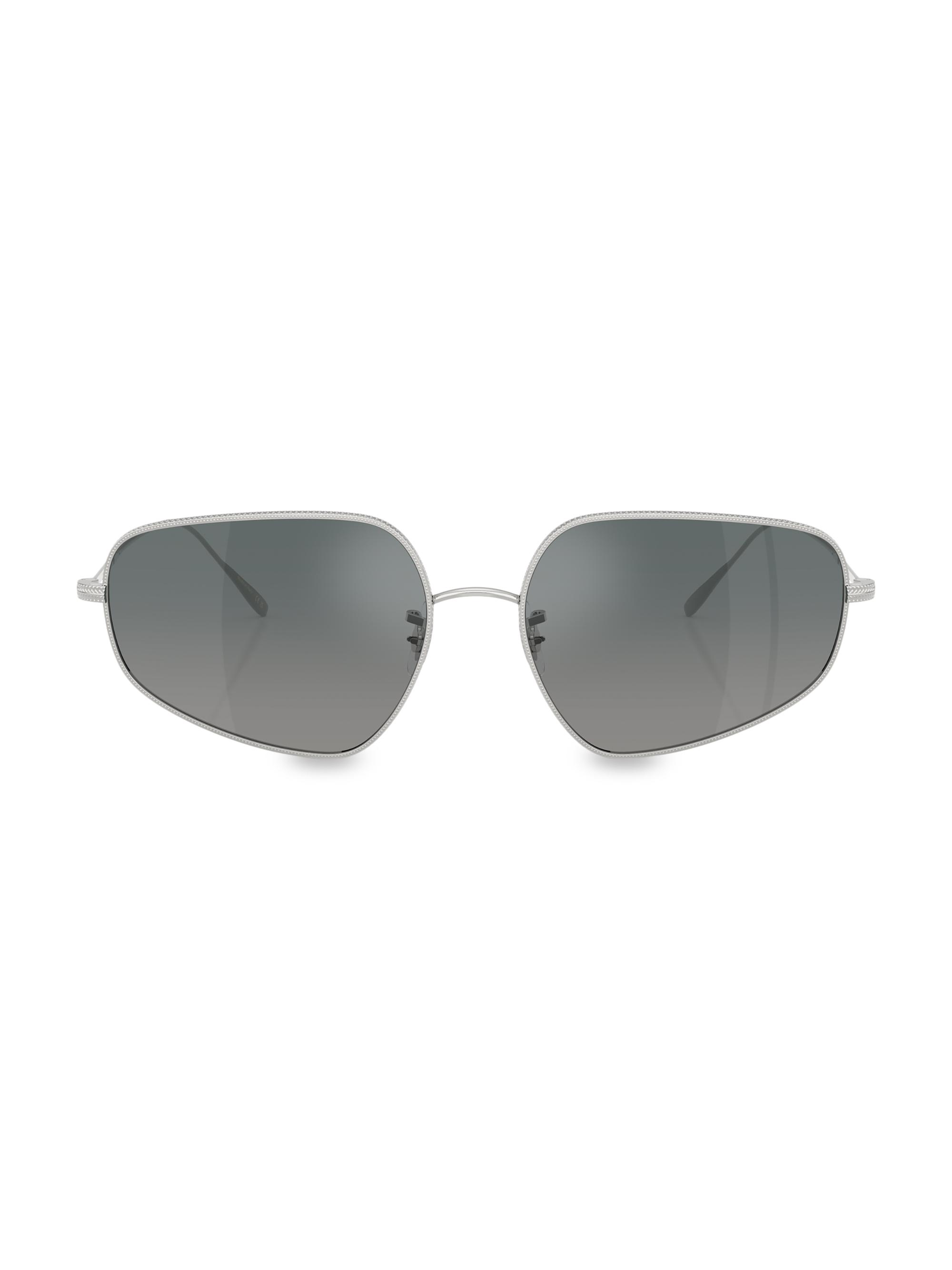 Oliver Peoples Women's Eylla 57MM Geometric Sunglasses - Silver Grey