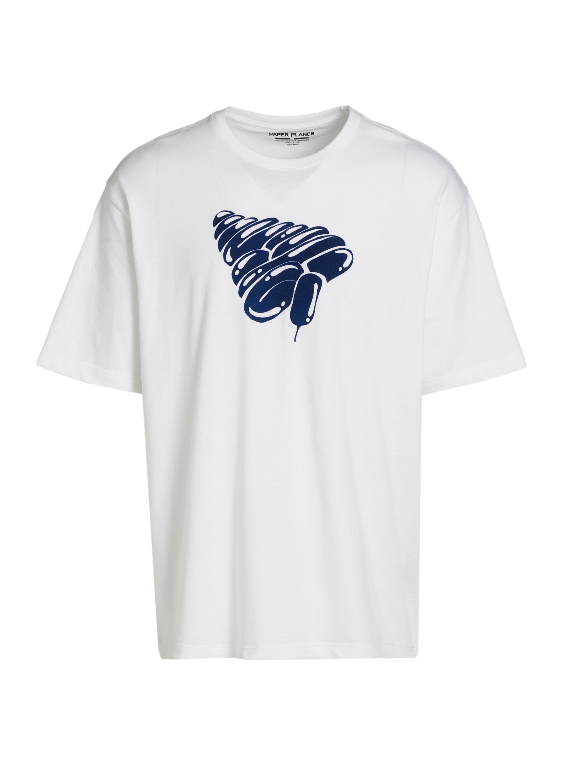 Paper Planes Men's Balloon Oversized Crewneck T-Shirt - White