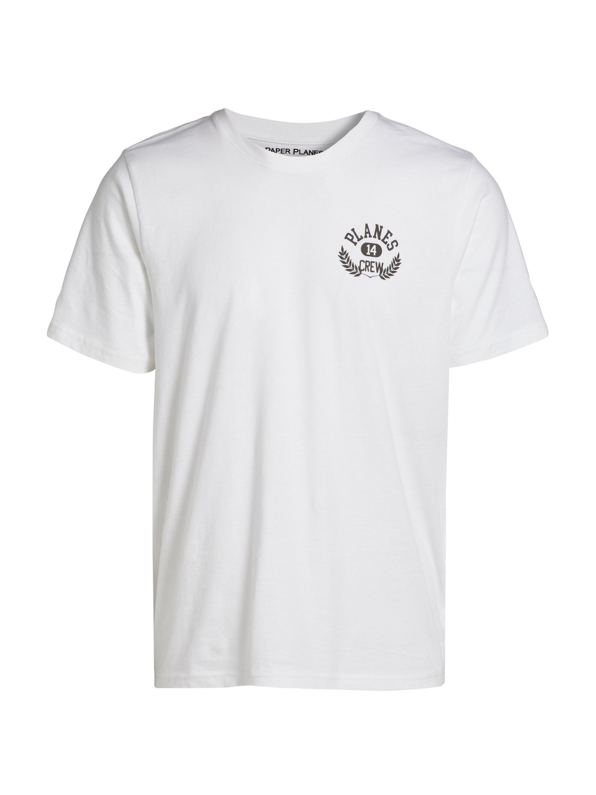 Paper Planes Men's Mantra Cotton Crewneck T-Shirt - White