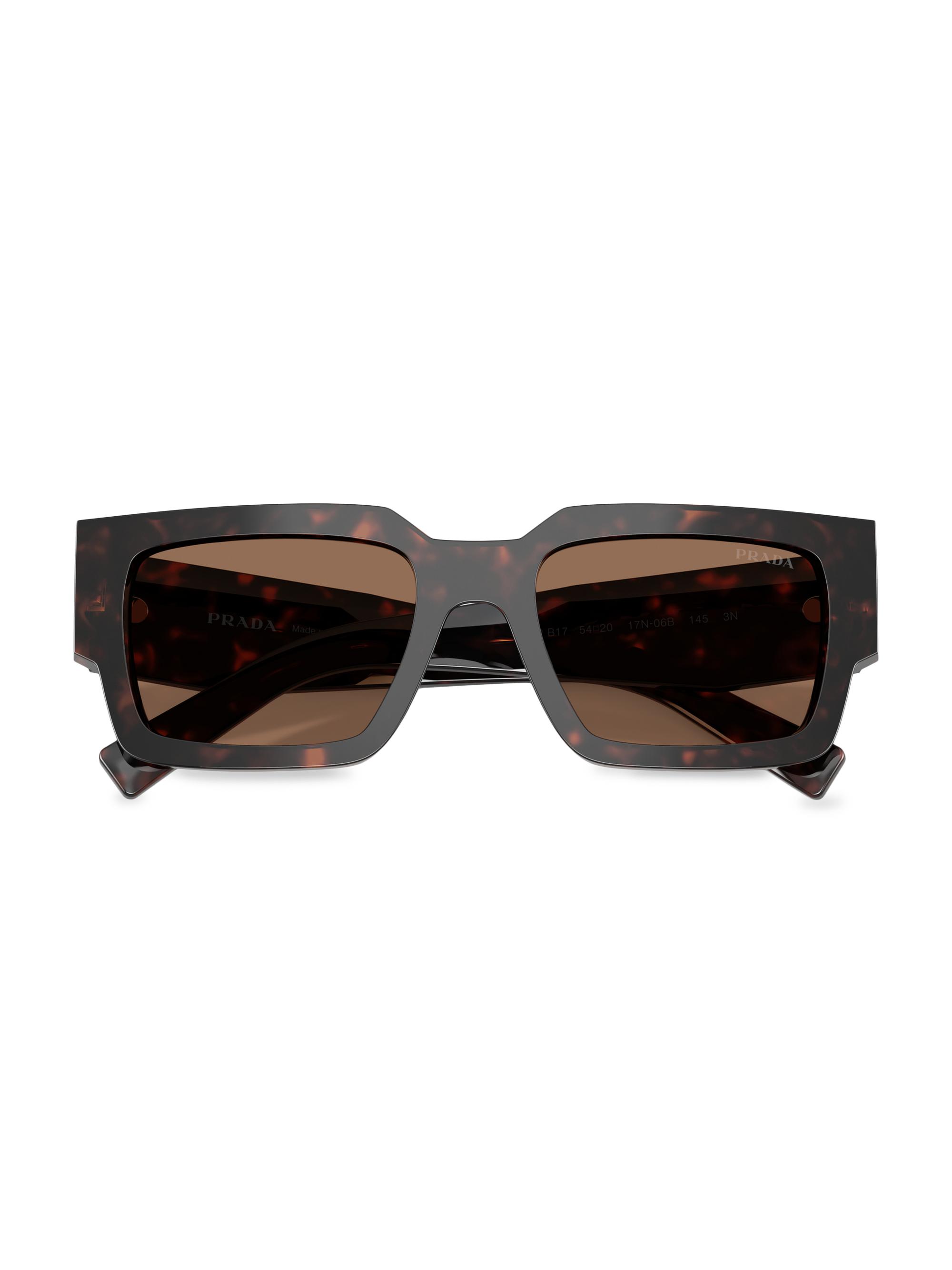 PRADA オルゴール 黒 Prada 54MM Acetate Rectangular Sunglasses | Saks Fifth Avenue