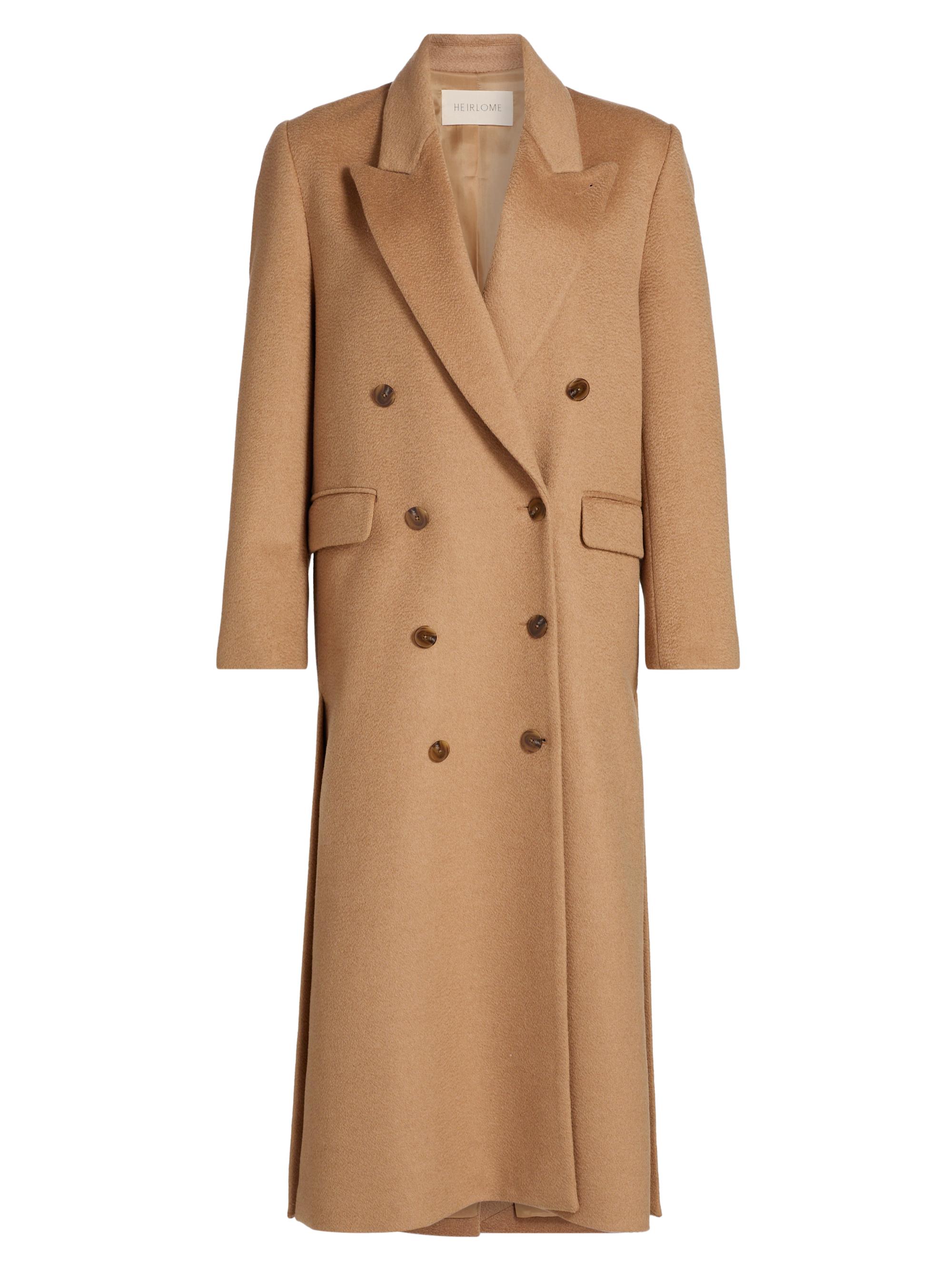 ジャケット・アウター DRIES VAN NOTEN Double-breasted coat DRIES VAN NOTEN Double-Breasted Wool and Linen-Blend Coat