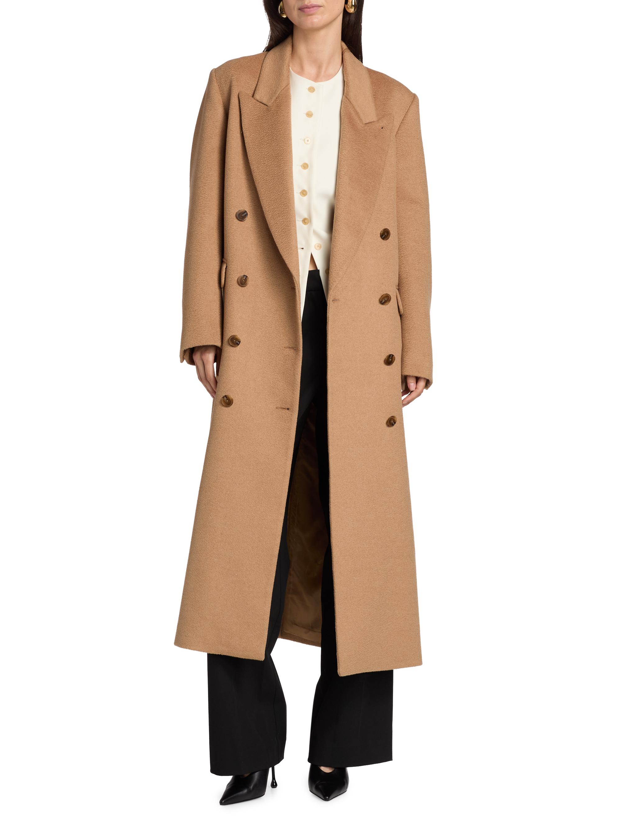 Heirlome Lilli Camel Hair Double-Breasted Coat | Saks Fifth Avenue