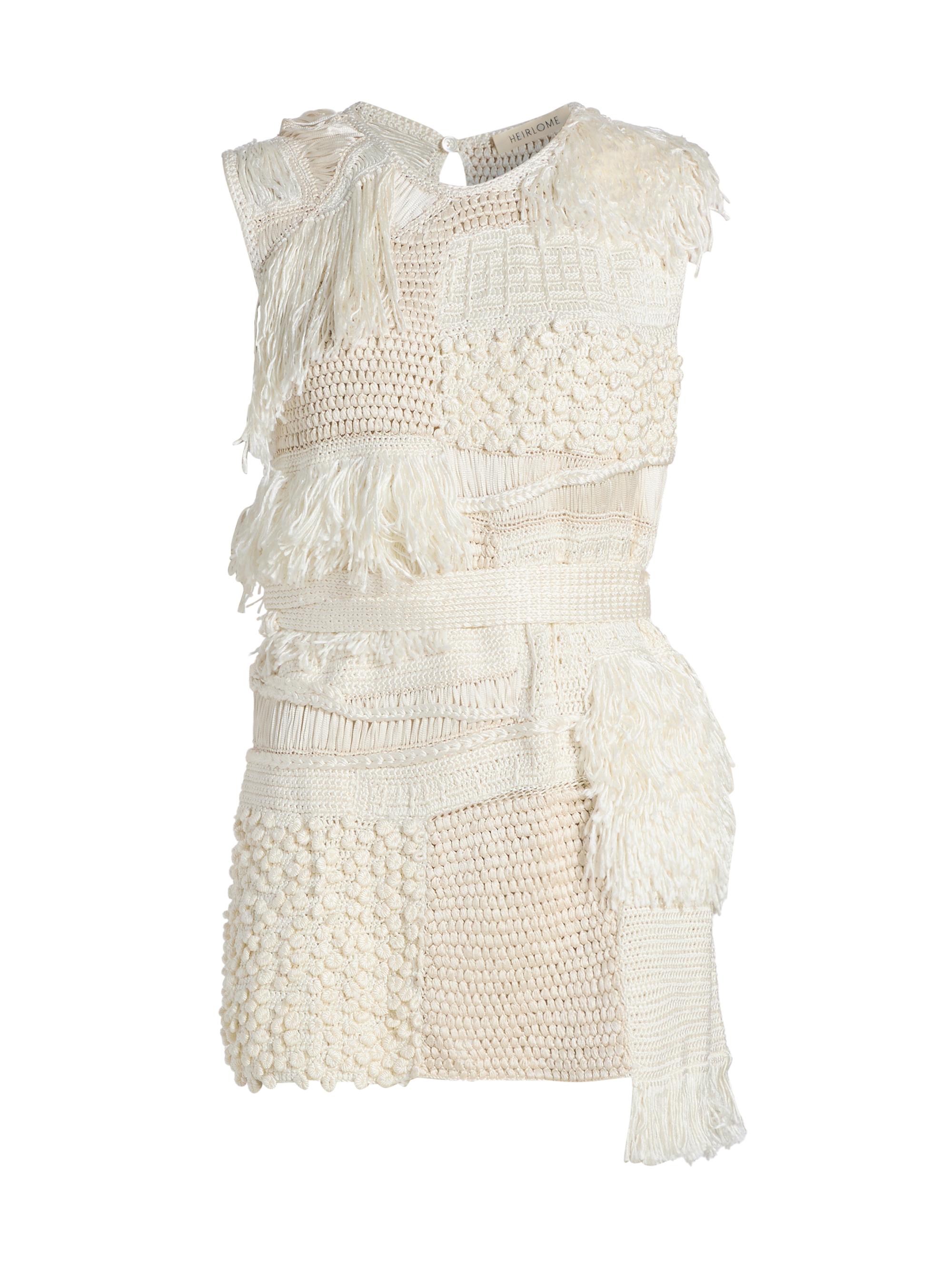 Heirlome Women's Laia Crochet Silk Top - Cream