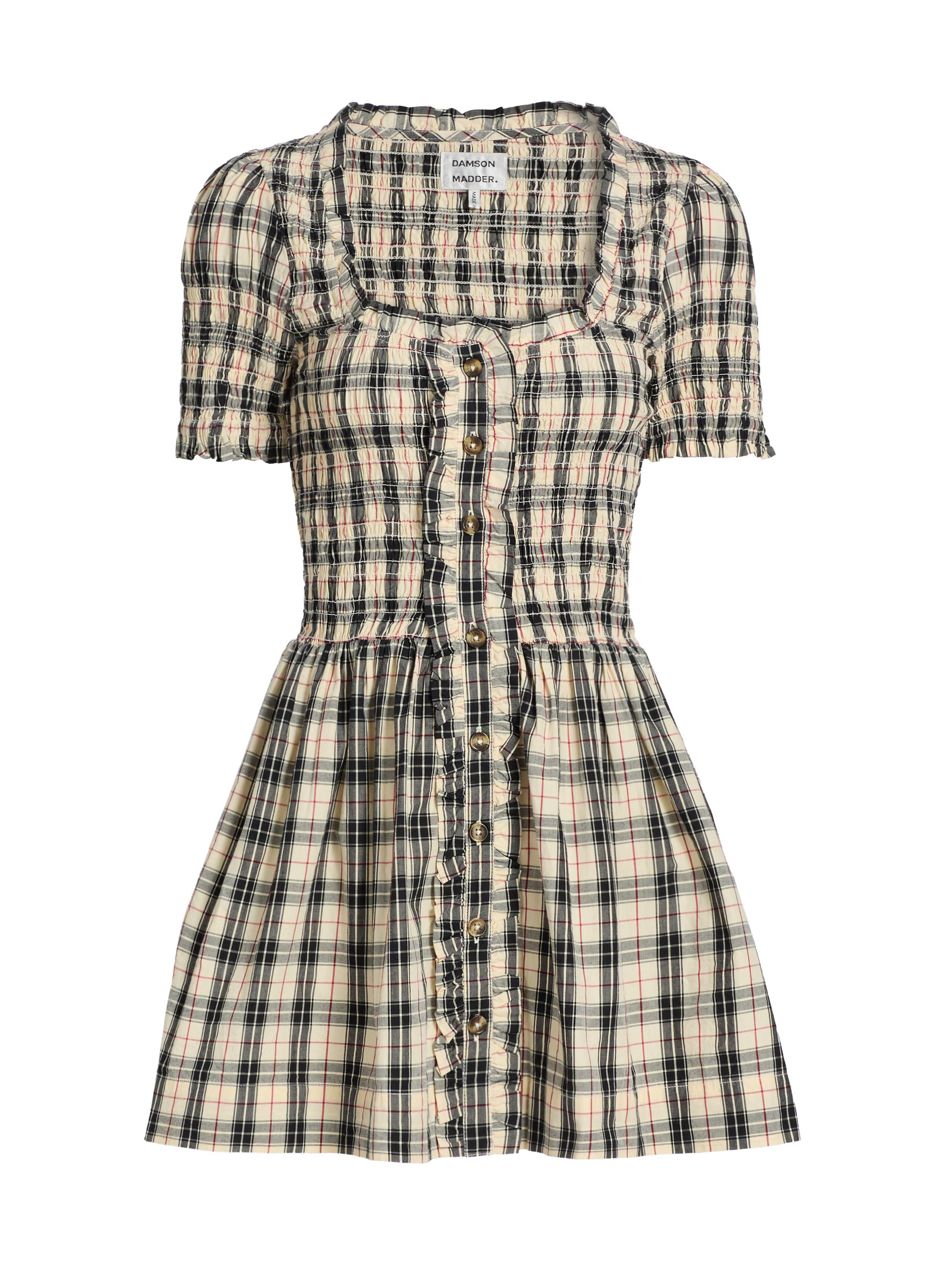 Damson Madder Becca Check Midi-Dress | Saks Fifth Avenue