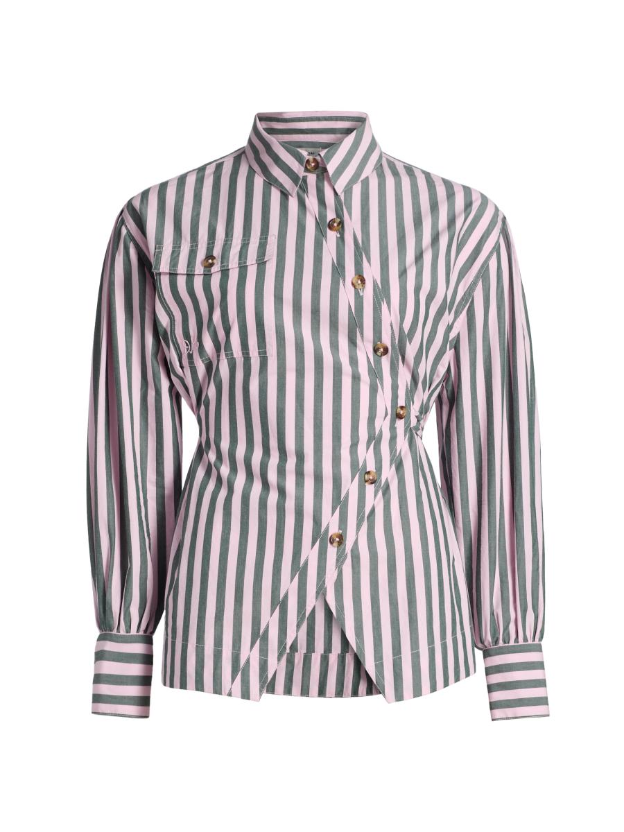 Damson Madder Lux Stripe Wrap Shirt | Saks Fifth Avenue