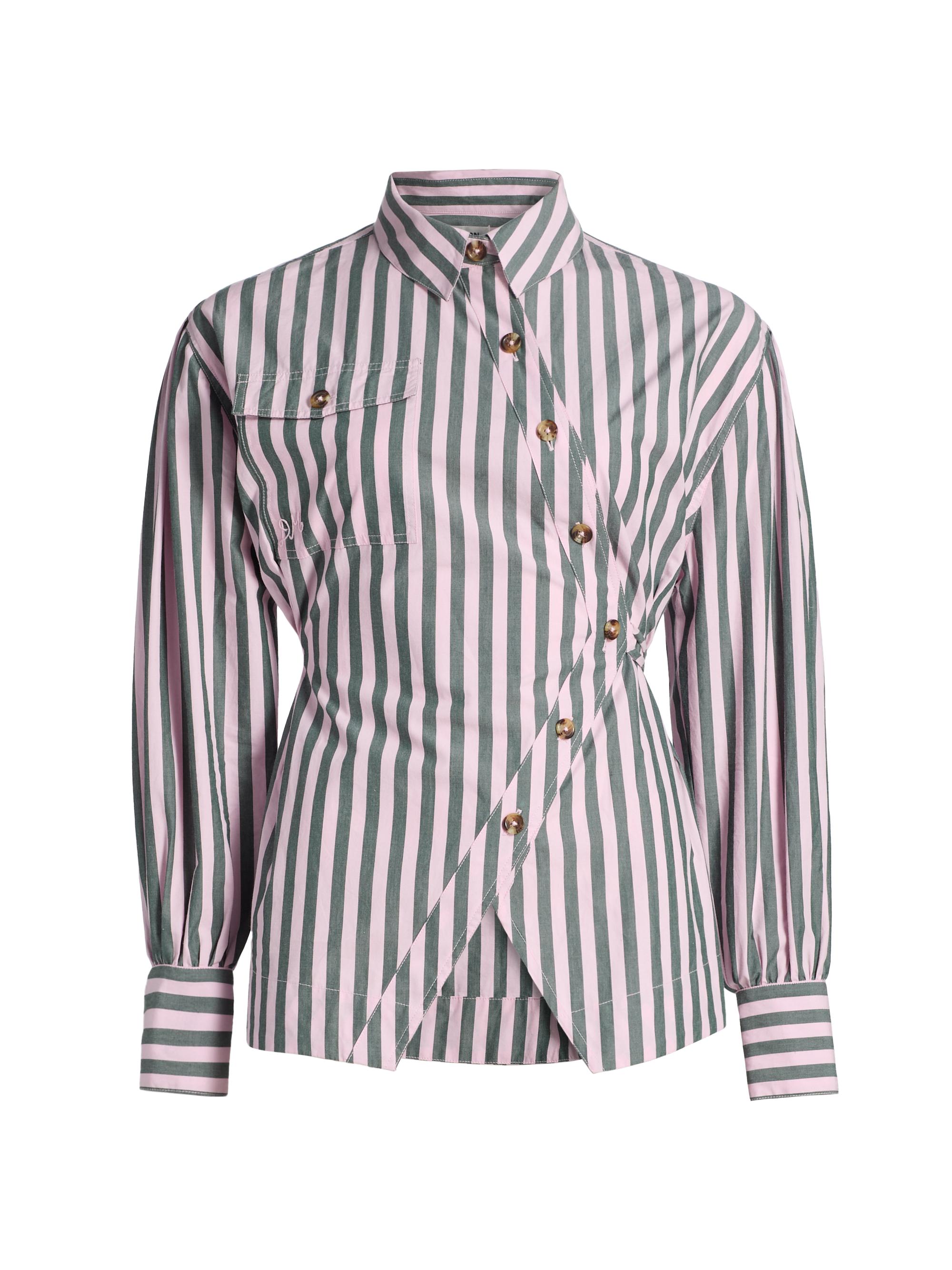 Damson Madder Women's Lux Stripe Wrap Shirt
