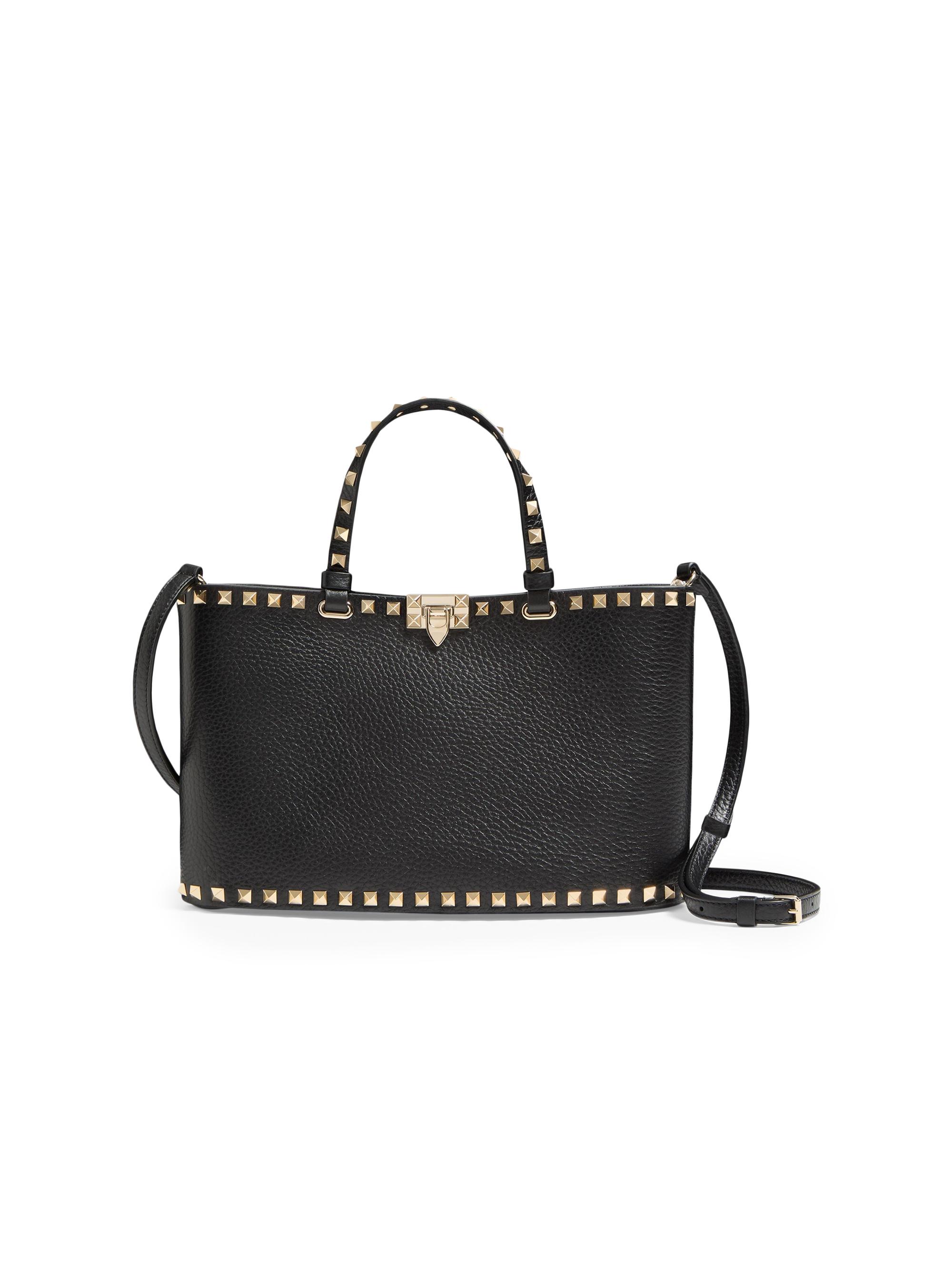 Valentino Garavani Mini Rockstud Raffia Shoulder Bag | Saks