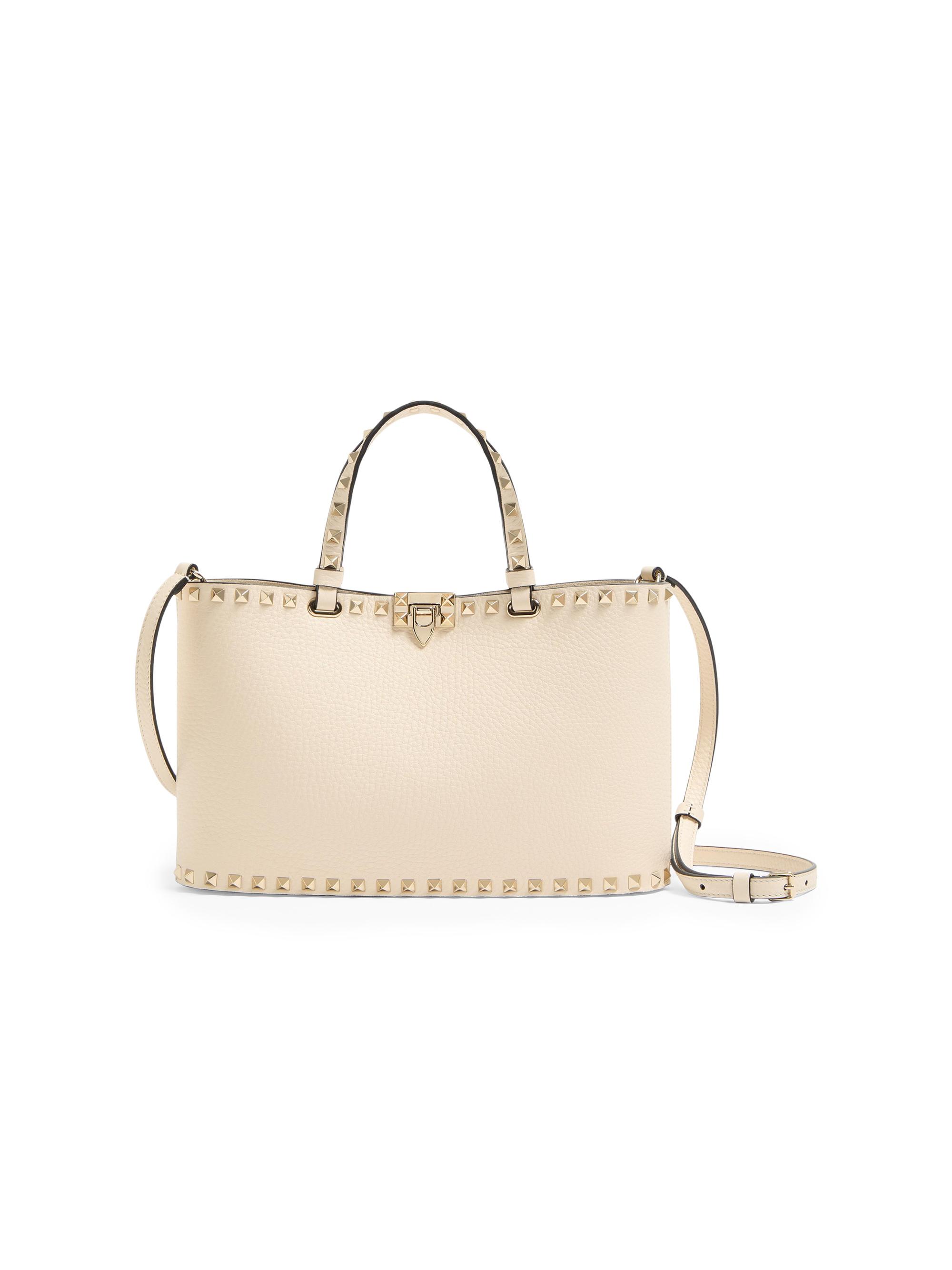Valentino Garavani Women's Rockstud  Shopping Bag in Grainy Calfskin - Light