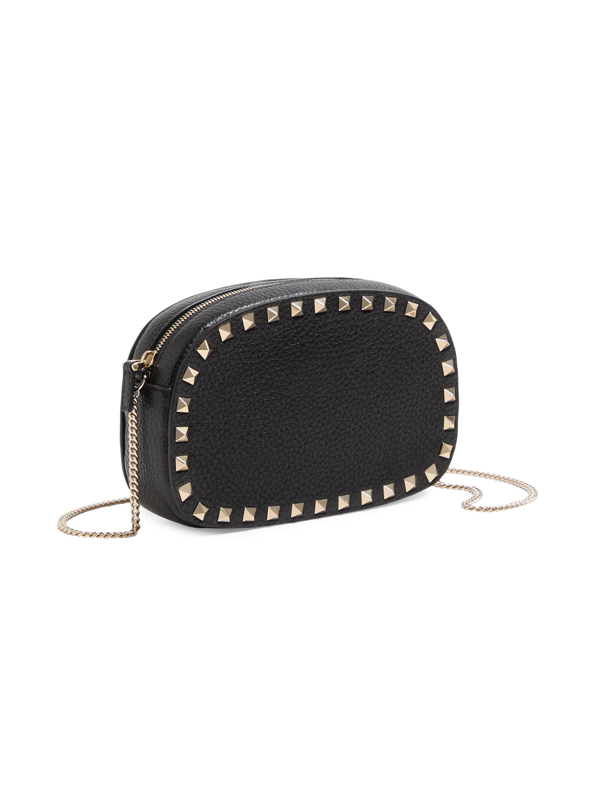 Mini Rockstud Crossbody Bag in Grainy Calfskin