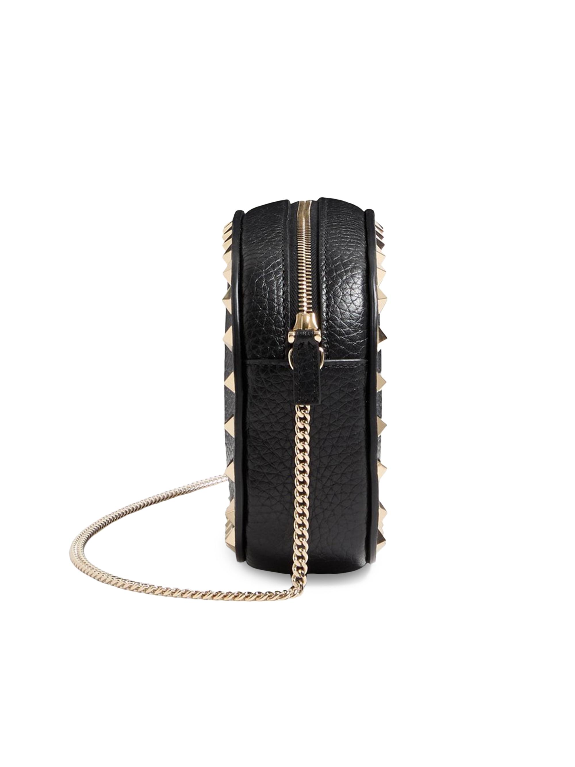 Mini Rockstud Crossbody Bag in Grainy Calfskin