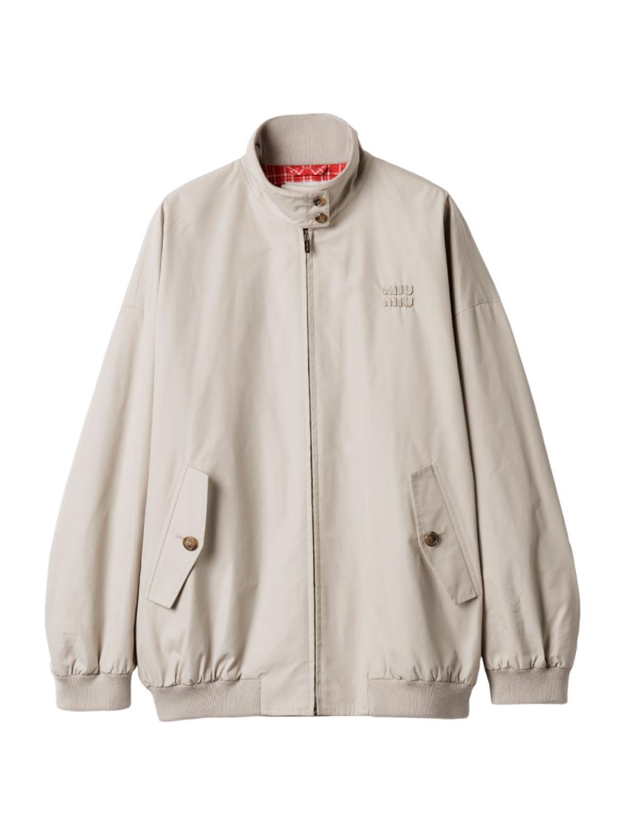 ジャケット・アウター SARTO COTTON VELVET BLOUSON SALMON Miu Miu Panama Cotton Blouson Jacket | Saks Fifth Avenue