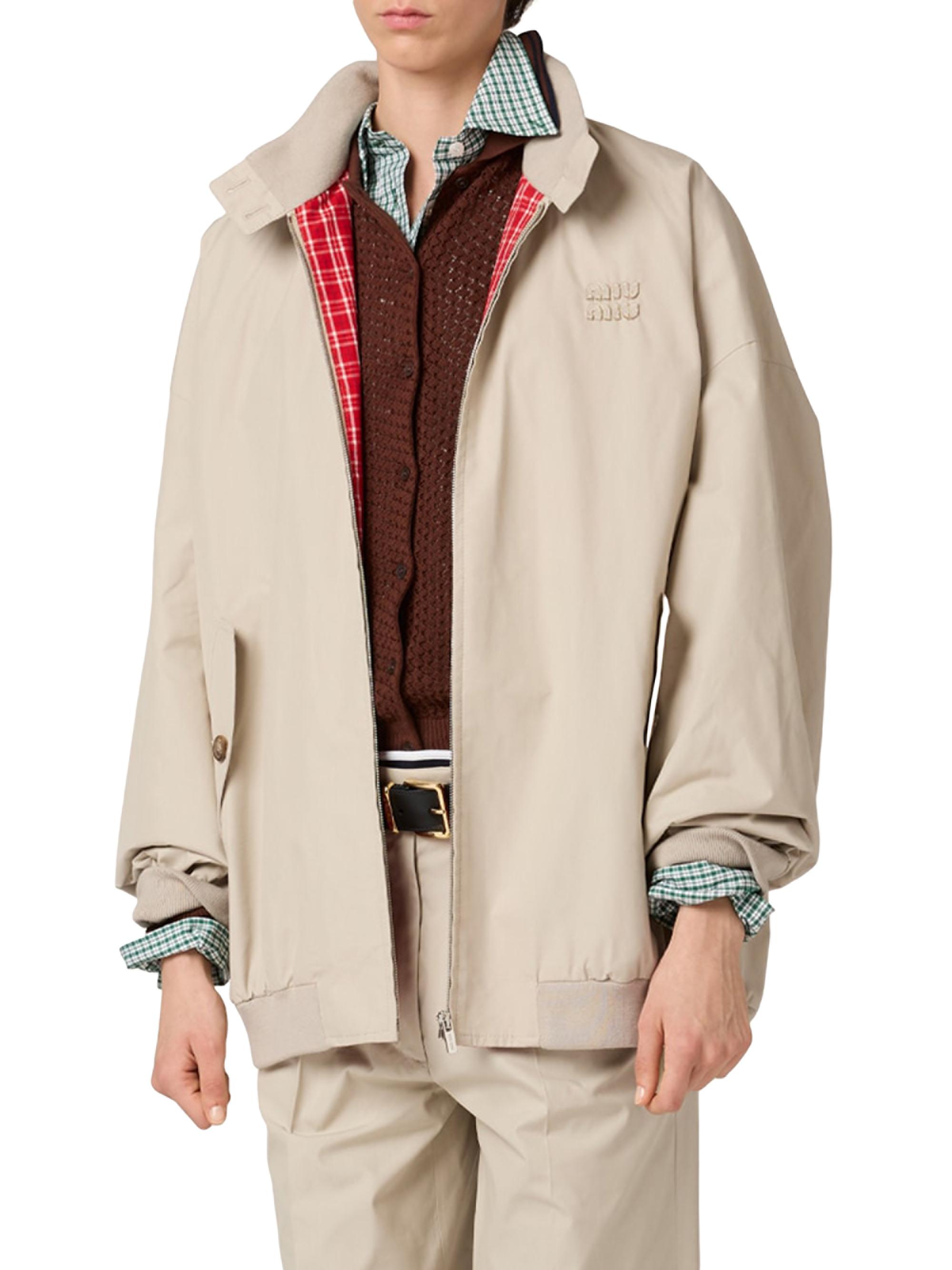 Miu Miu Panama Cotton Blouson Jacket | Saks Fifth Avenue