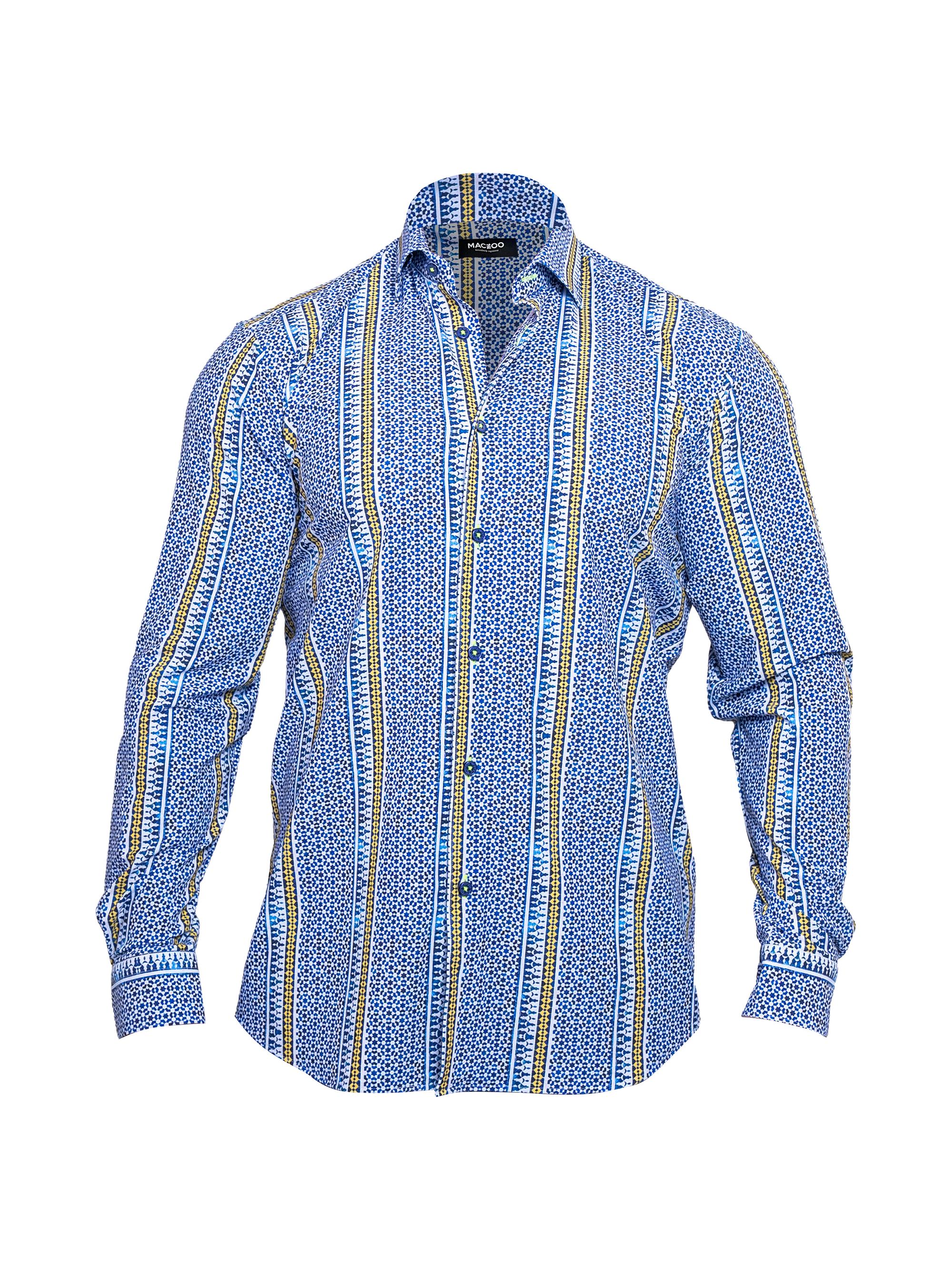 Maceoo Men's Fibonacci Resistance Shirt - Blue