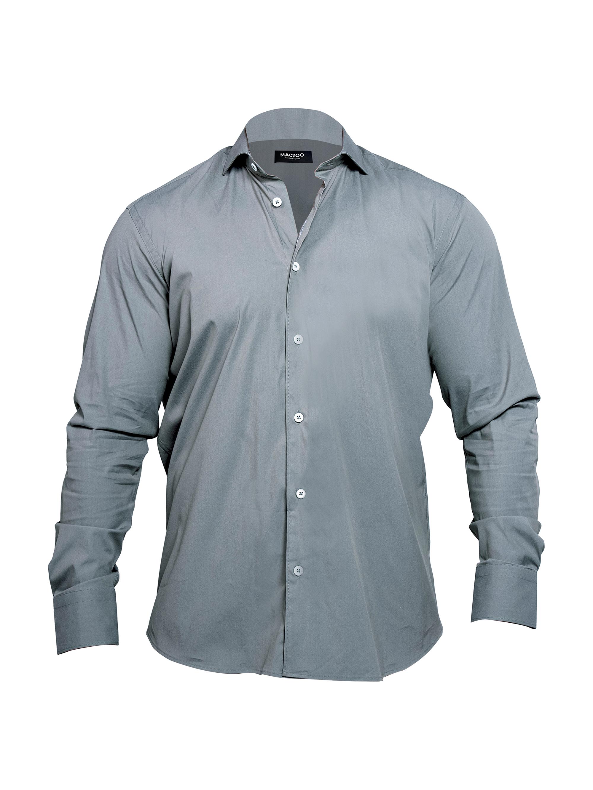 Maceoo Men's Einstein Aristocrat Luxe Stretch Shirt - Grey