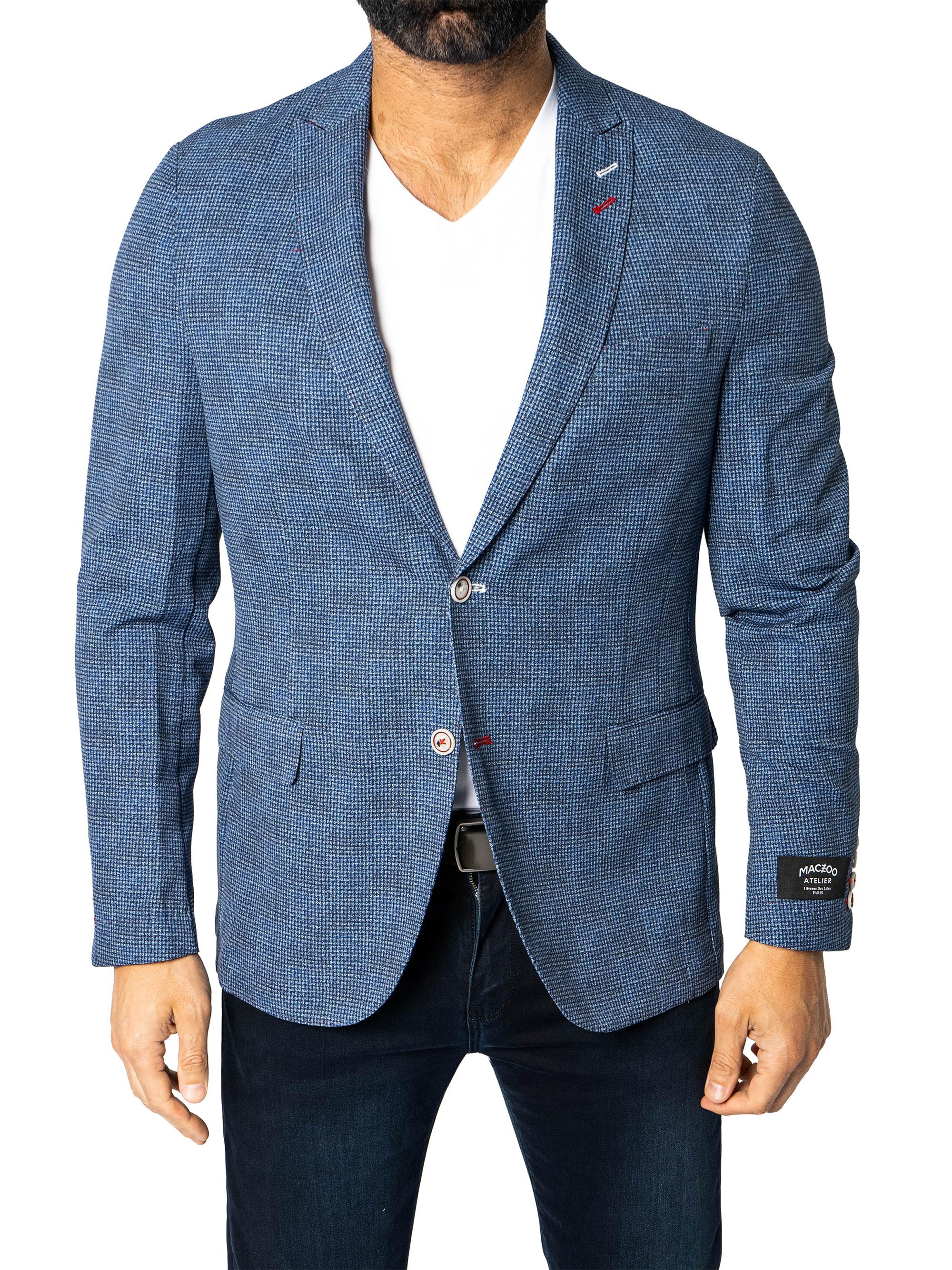 Maceoo Men's Unconstructed Descartes Blazer - Blue