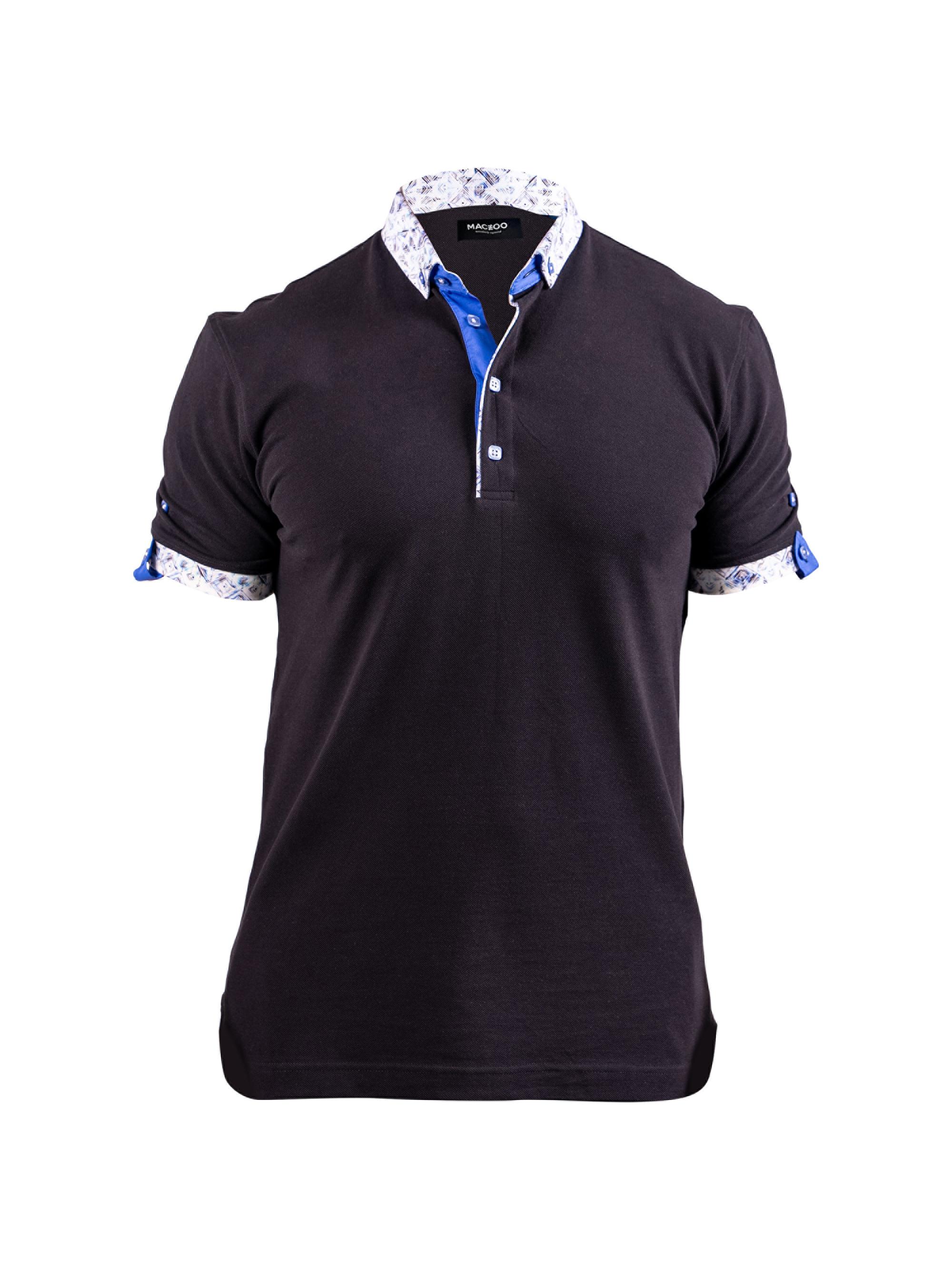Maceoo Men's Collared Polo Shirt - Black