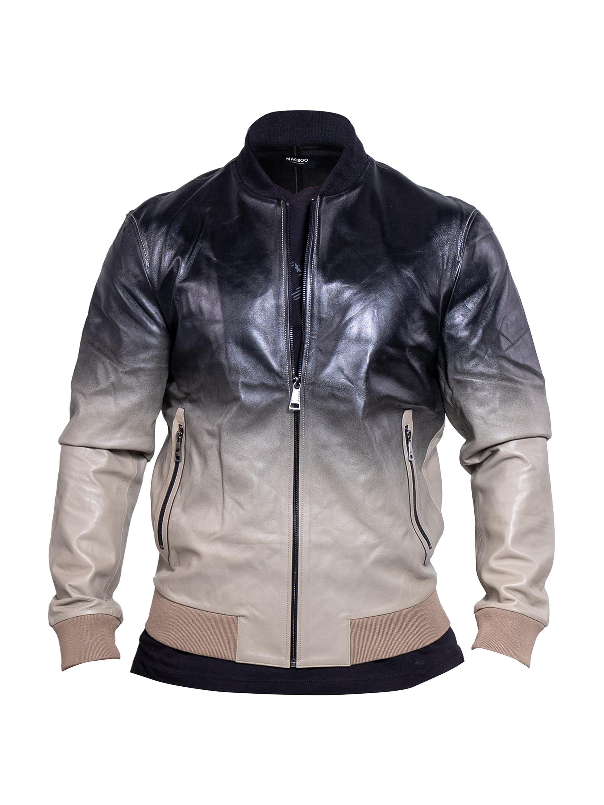 Maceoo Men's Leather Resistance Jacket - Multicolored