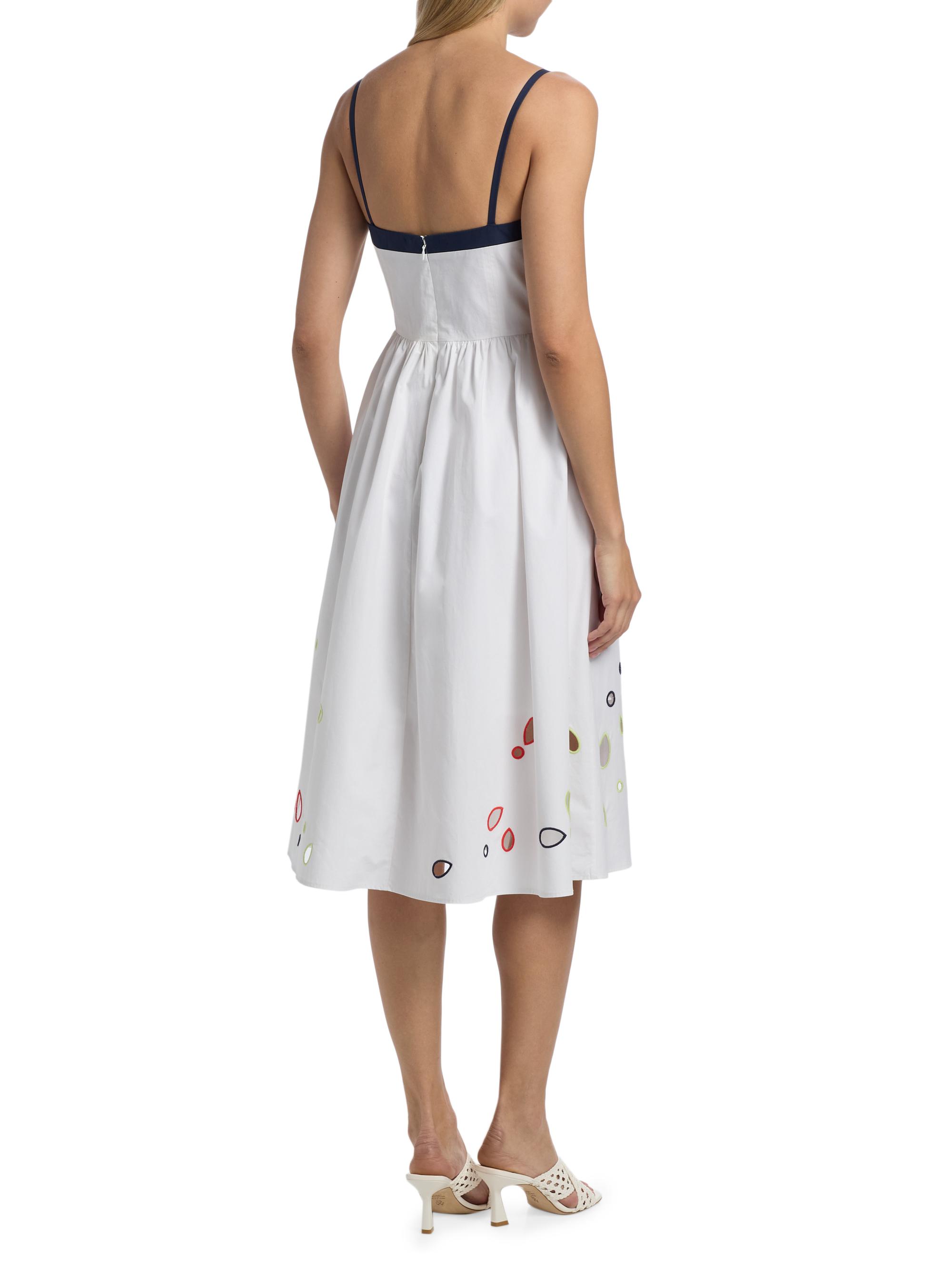 Rosie Assoulin Undress Eyelet-Embroidered Cotton Midi-Dress | Saks Fifth  Avenue