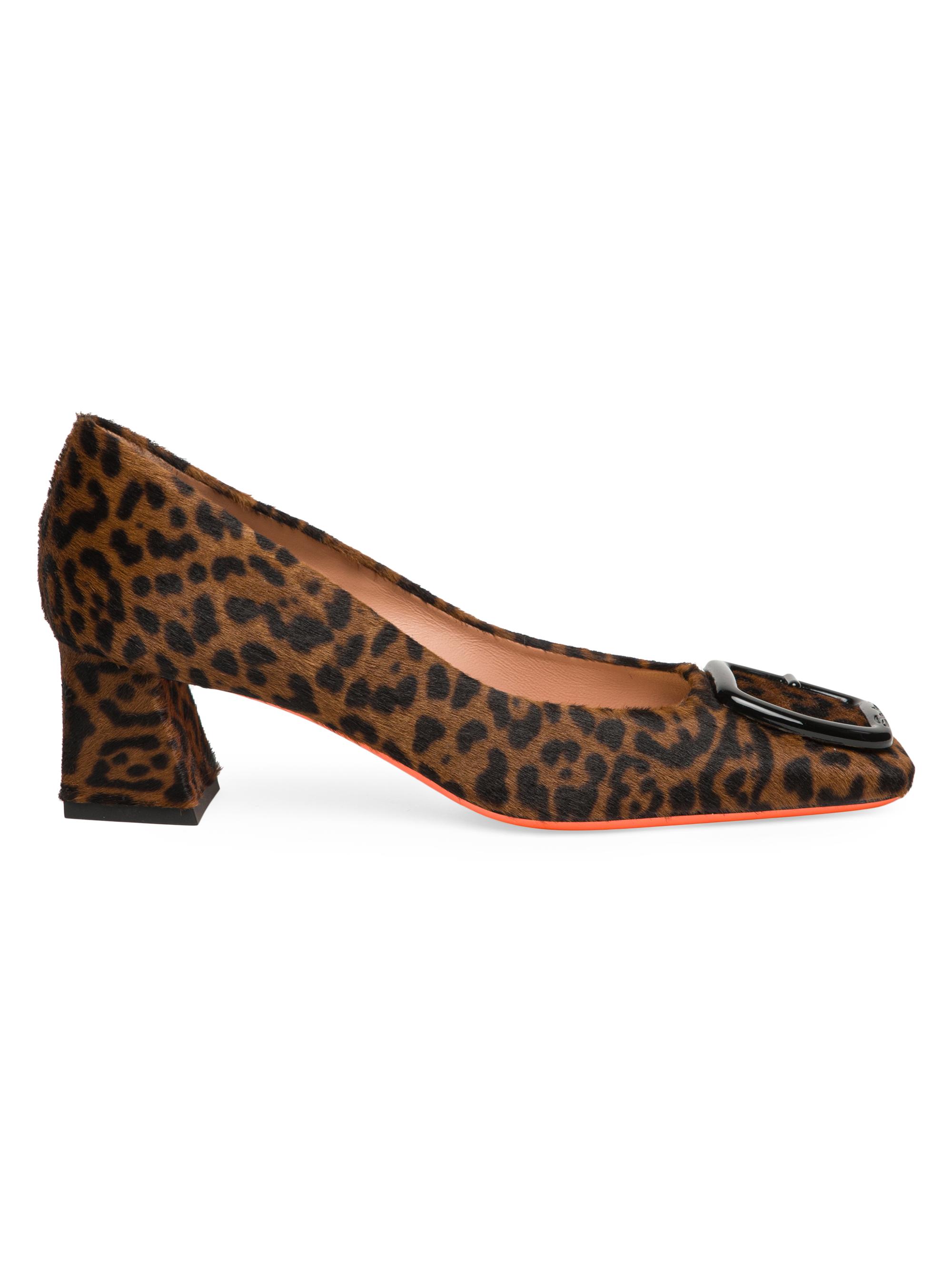 Santoni Women's 75MM Leopard-Print Calf Hair Pumps - Leopard