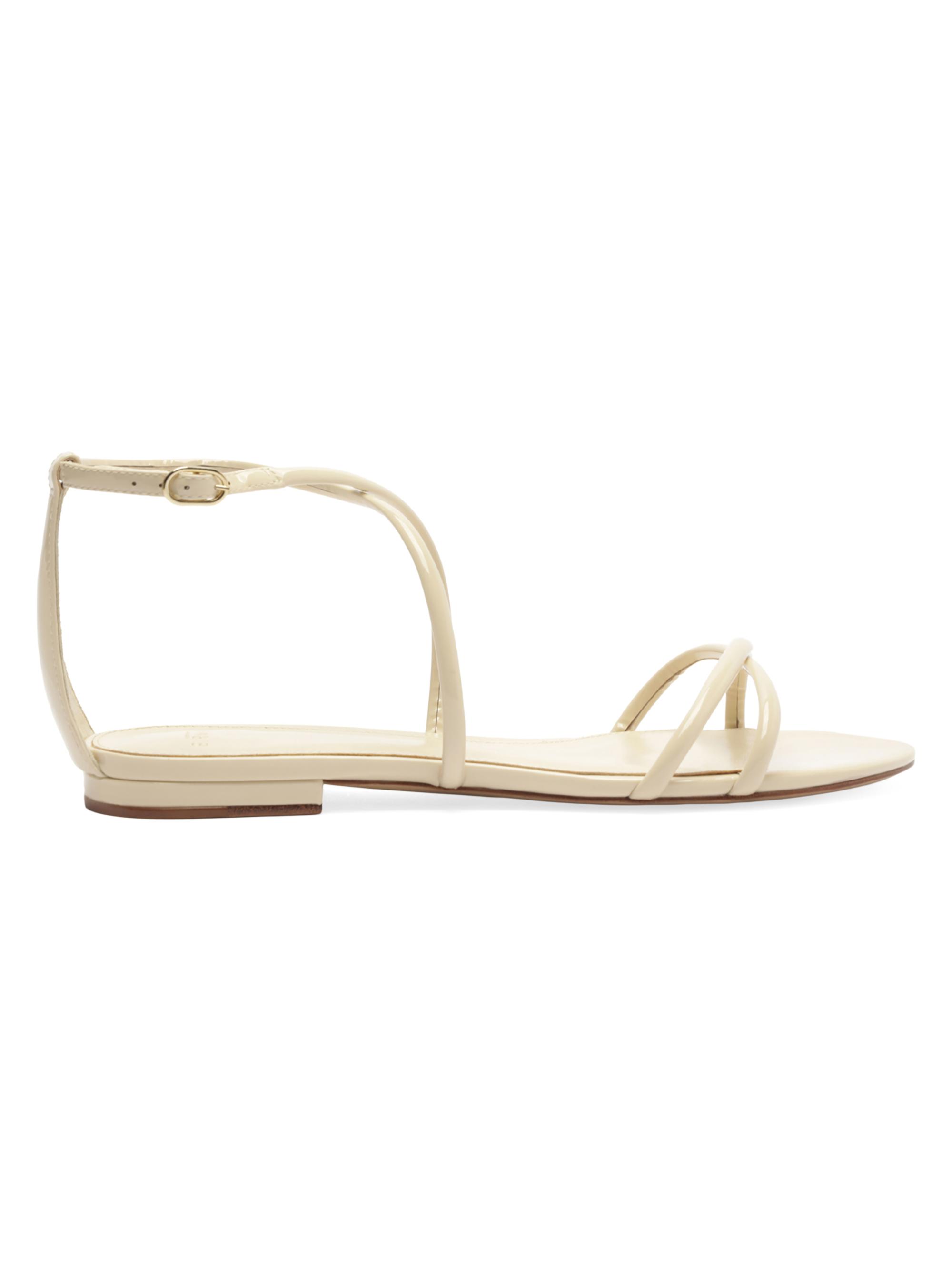 Alexandre Birman Women's Lory Patent Leather Flat Sandals - Eggshell