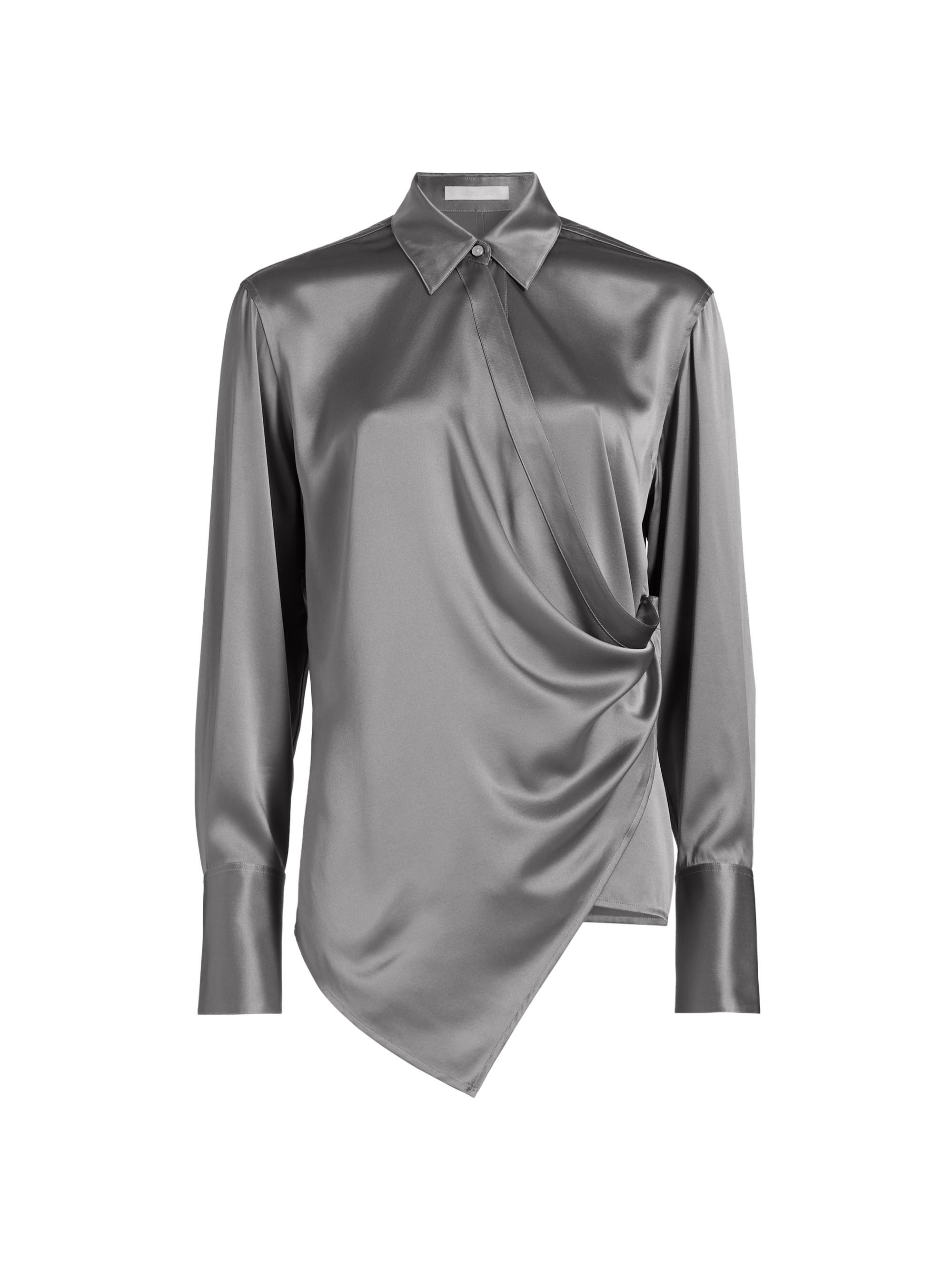 Helmut Lang Relaxed Fit Silk Wrap Shirt | Saks Fifth Avenue
