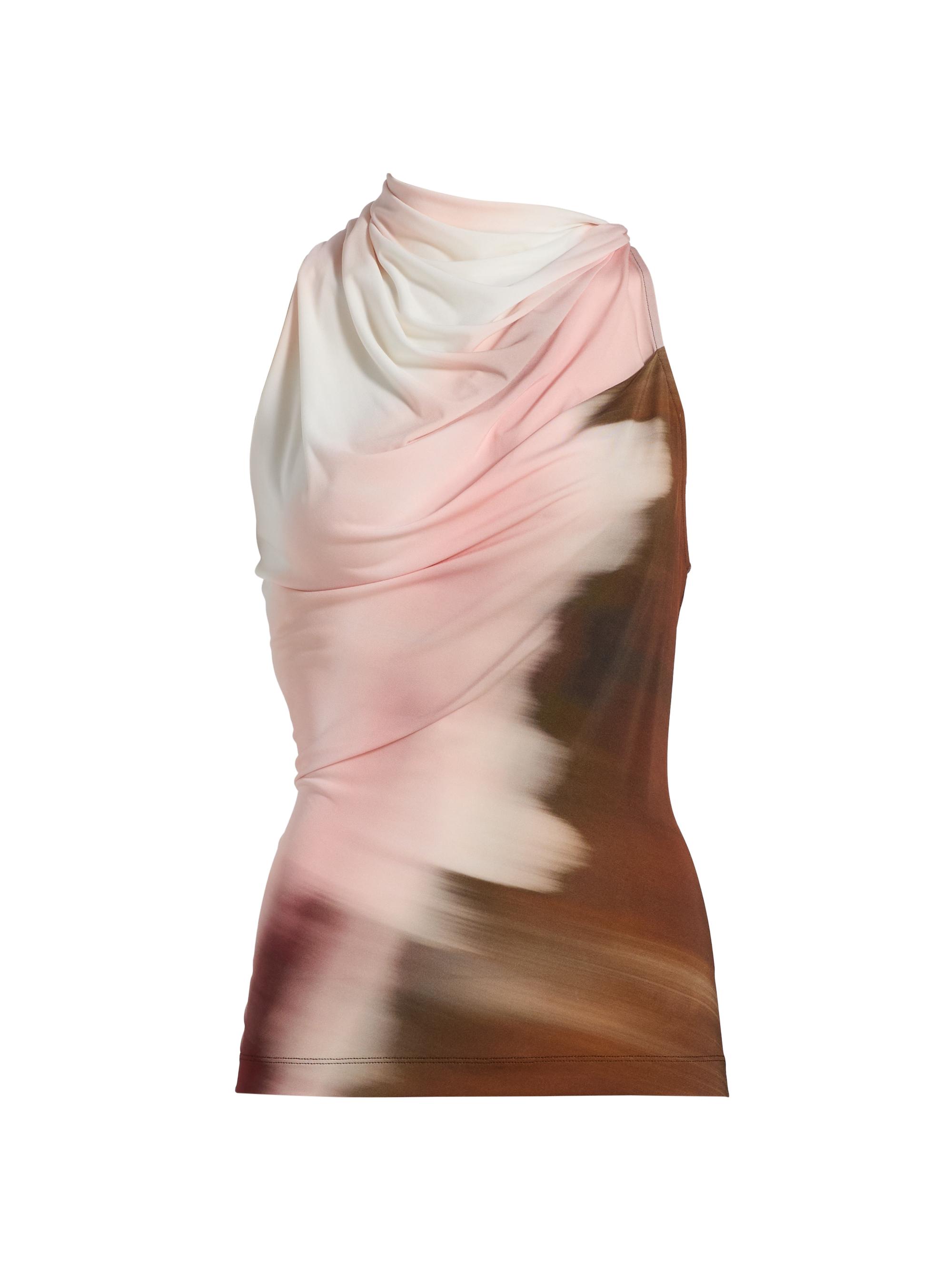 Helmut Lang Women's Wind Ombré Sleeveless Ruched Top - Pink Multi