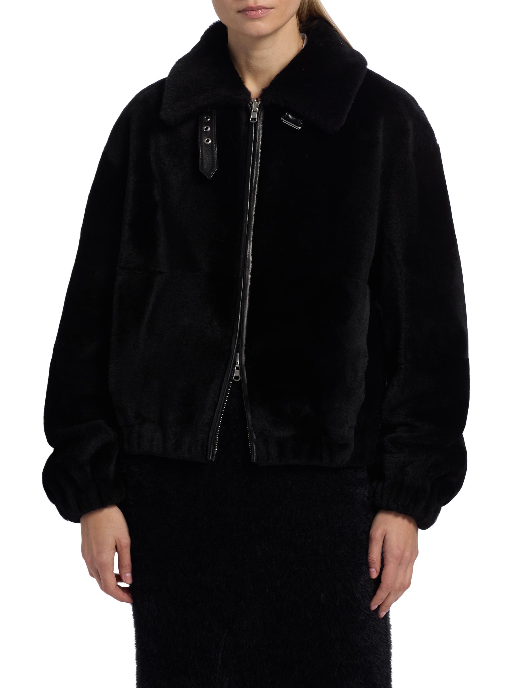 Helmut Lang Shearling Relaxed-Fit Bomber Jacket | Saks Fifth Avenue