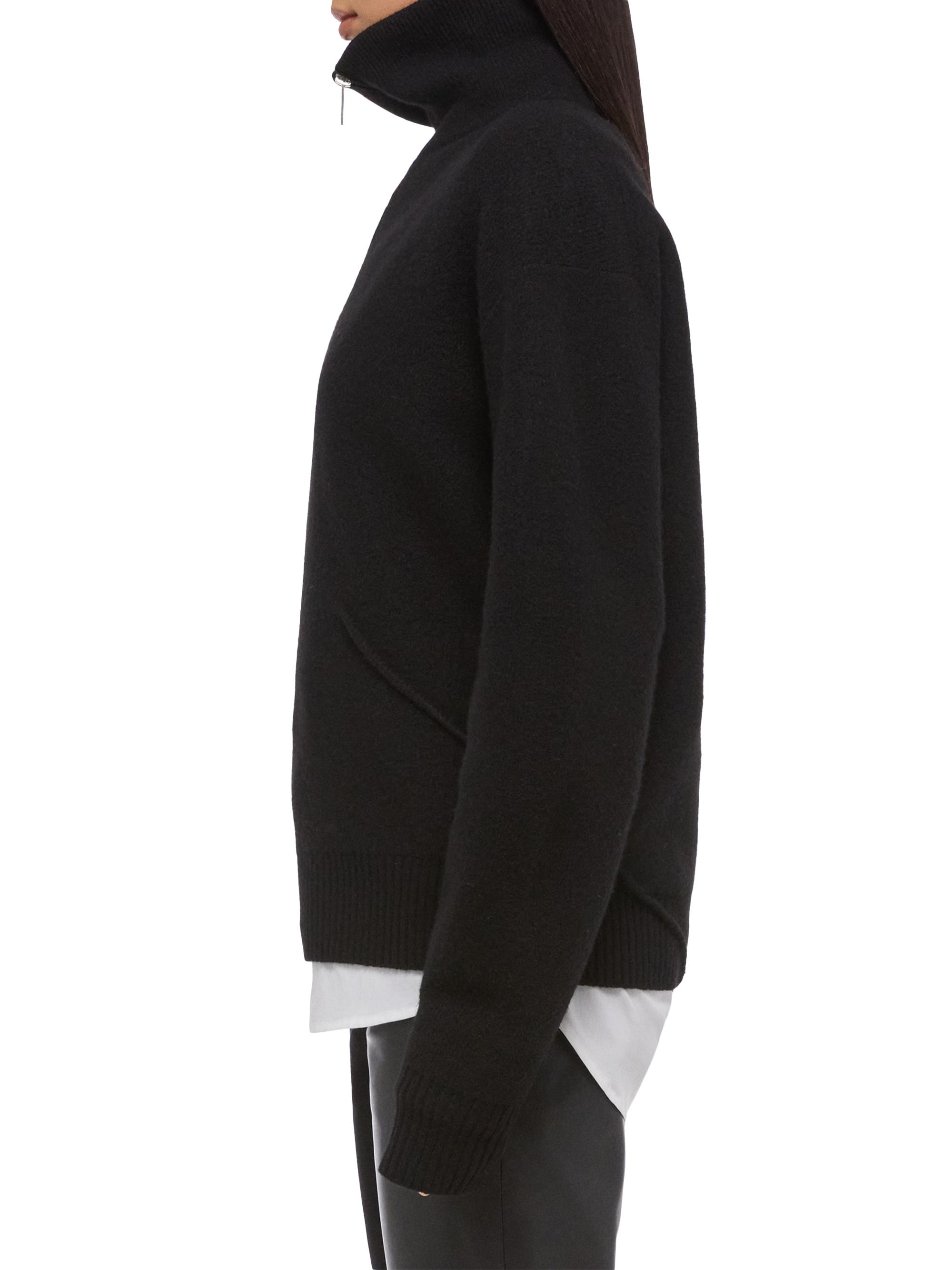 Helmut Lang Boiled Wool Zip Sweater | Saks Fifth Avenue