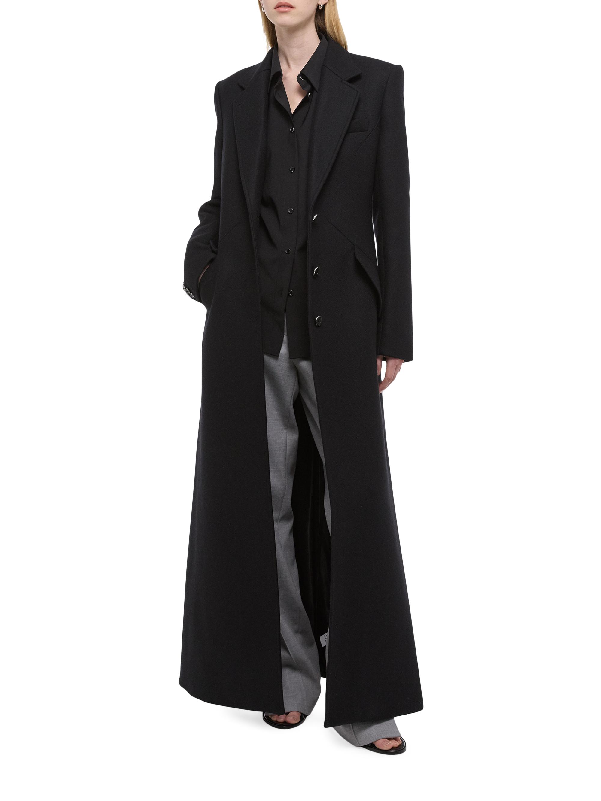 HELMUT LANG コート　黒　サイズ40 レディース Helmut Lang Relaxed Fit Wool Blend Coat | Saks Fifth Avenue