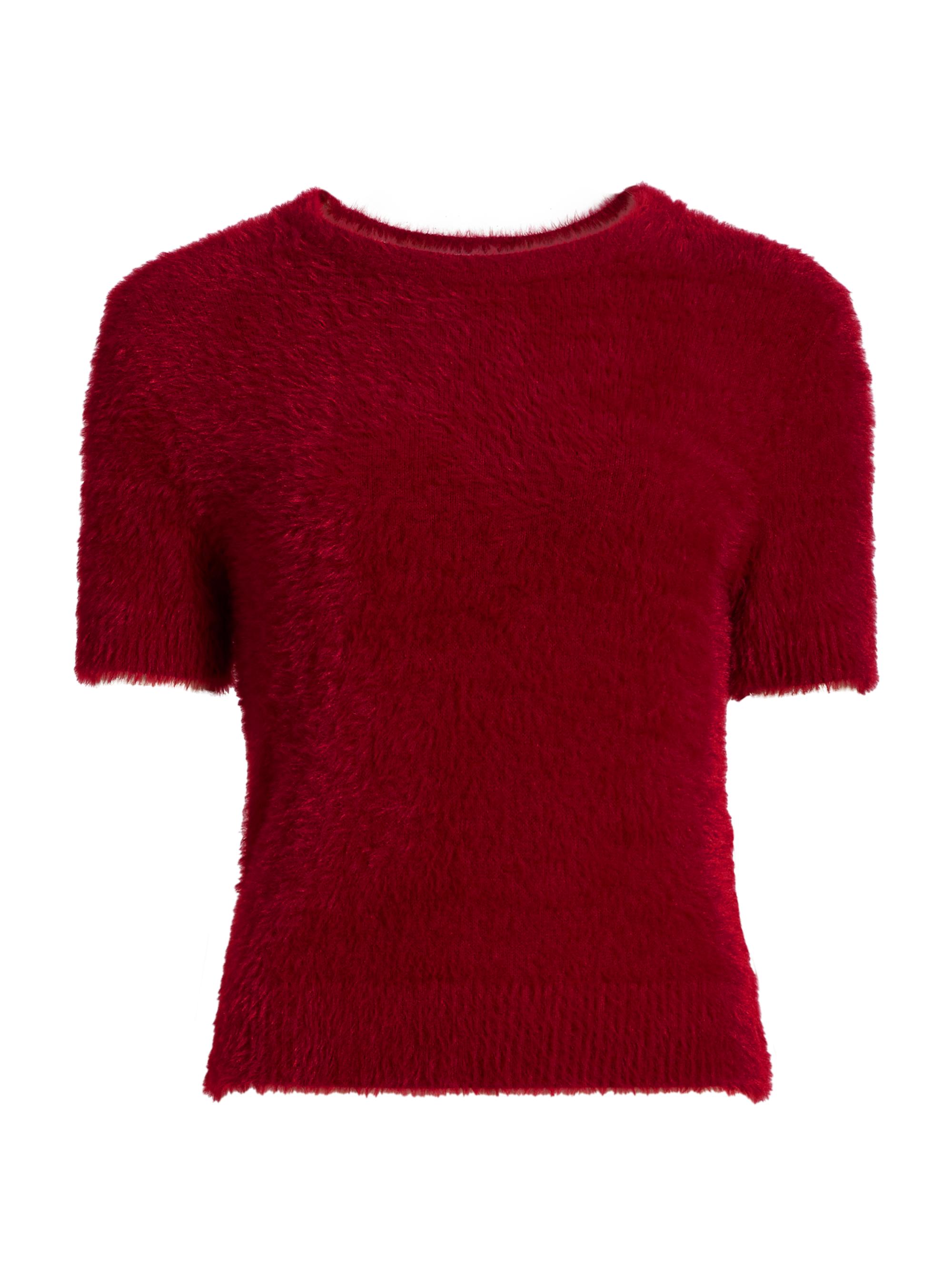 Helmut Lang Women's Eyelash Crop T-Shirt - Red