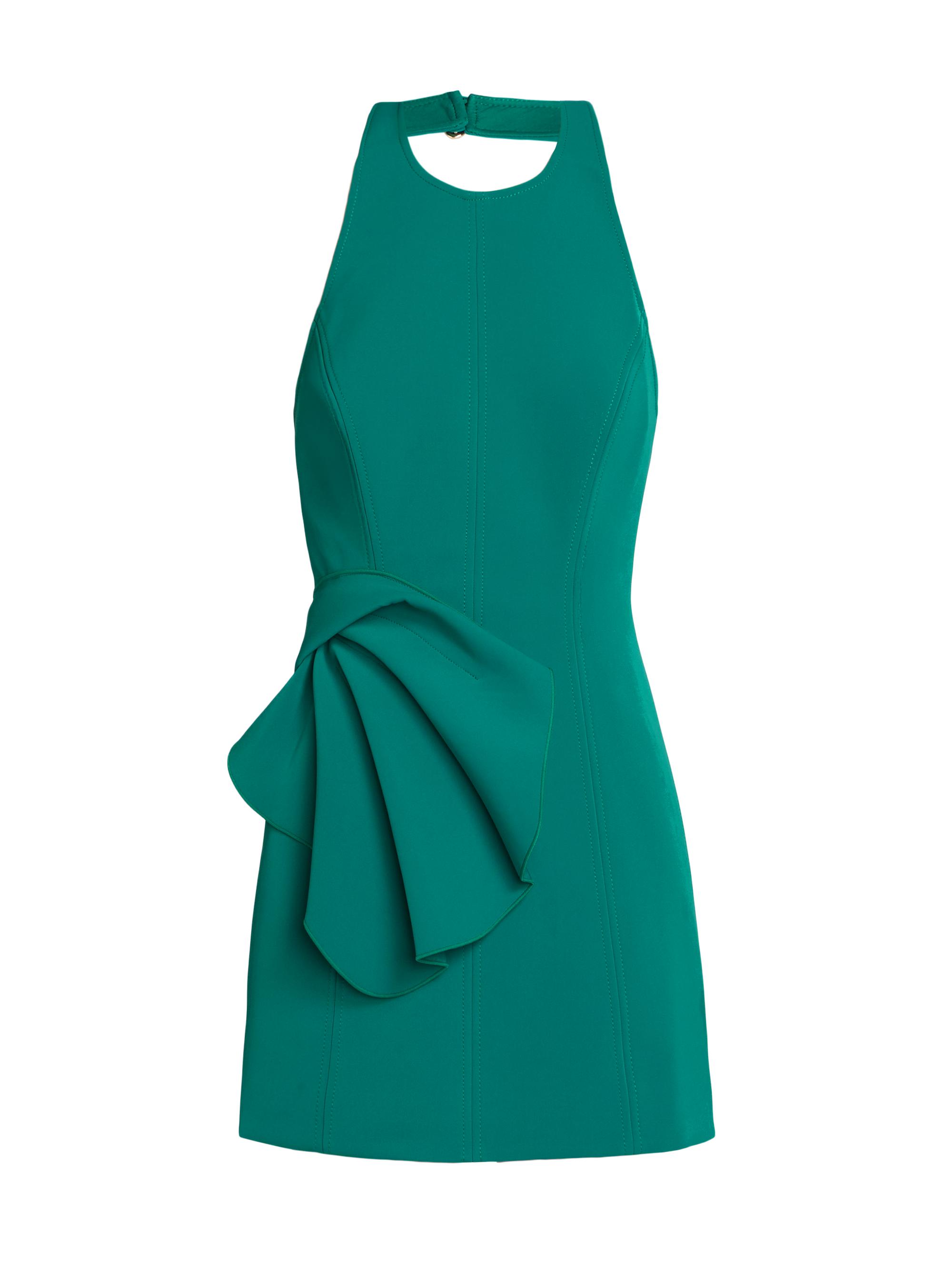 Acler Women's Manton Asymmetric Petal Halter Minidress - Dark Pacific