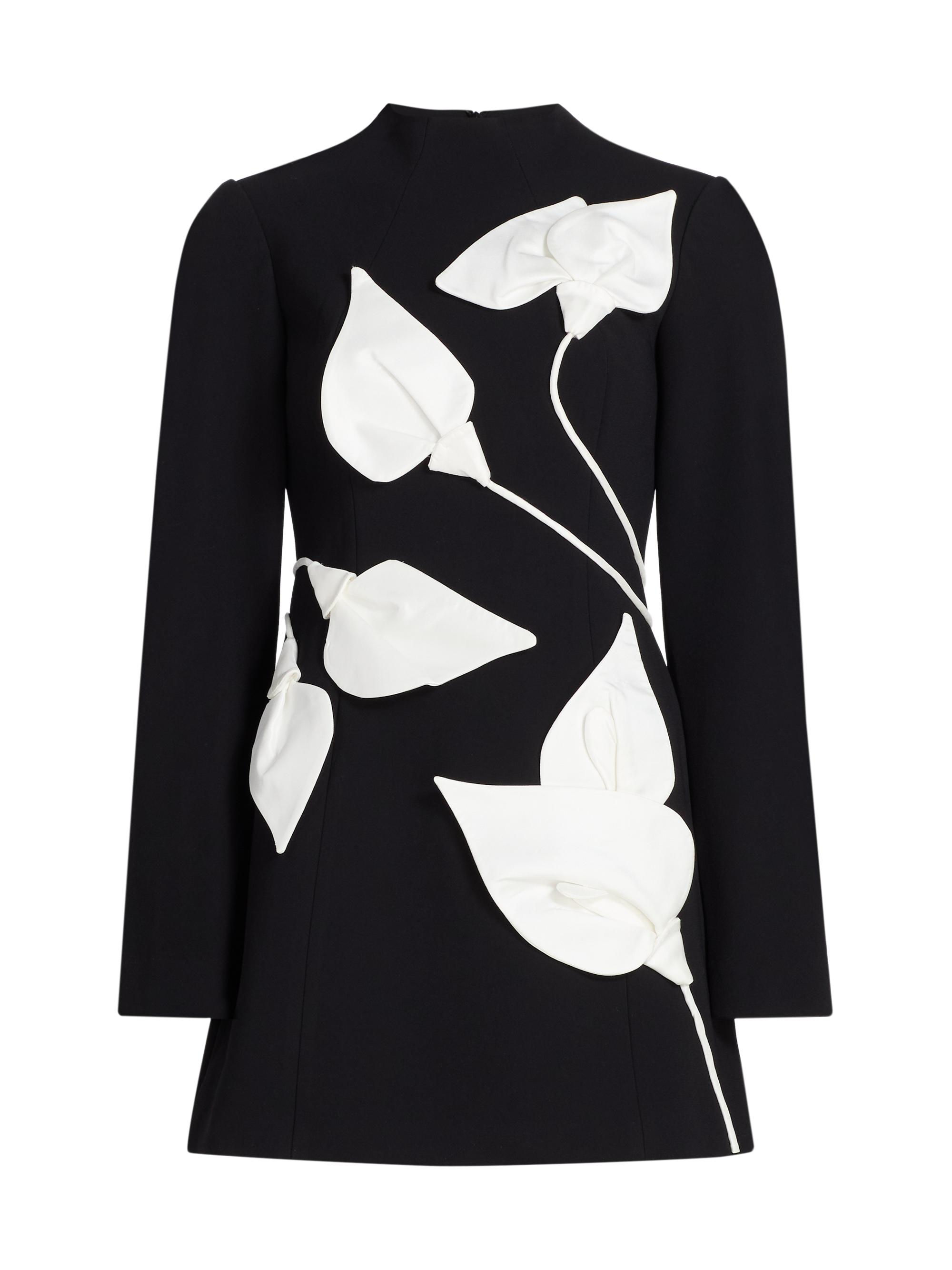 Acler Women's Kadence Floral Long-Sleeve Minidress - Black And