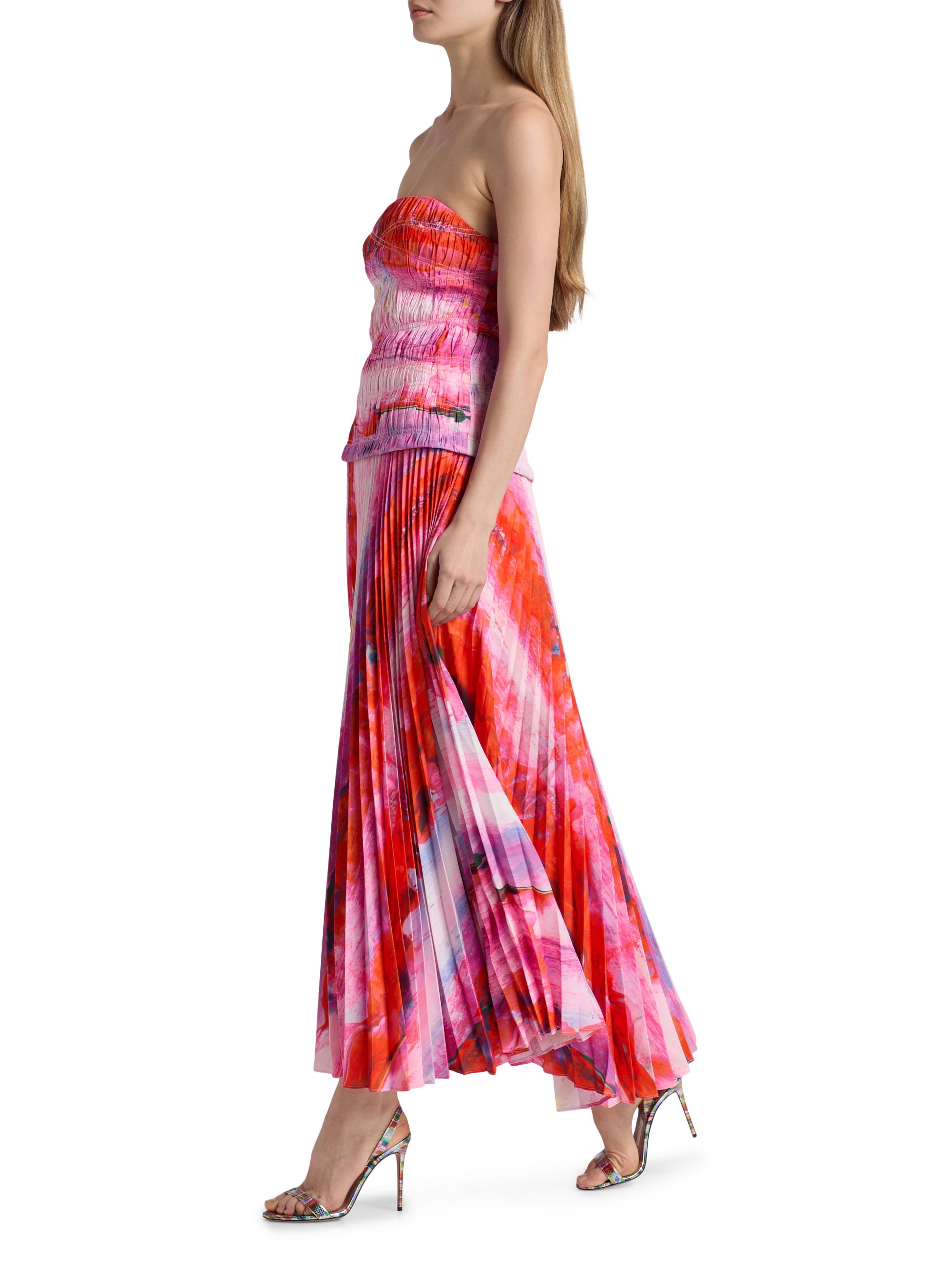 strapless open back dress Aubrie Strapless Smocked Midi Dress main image 1