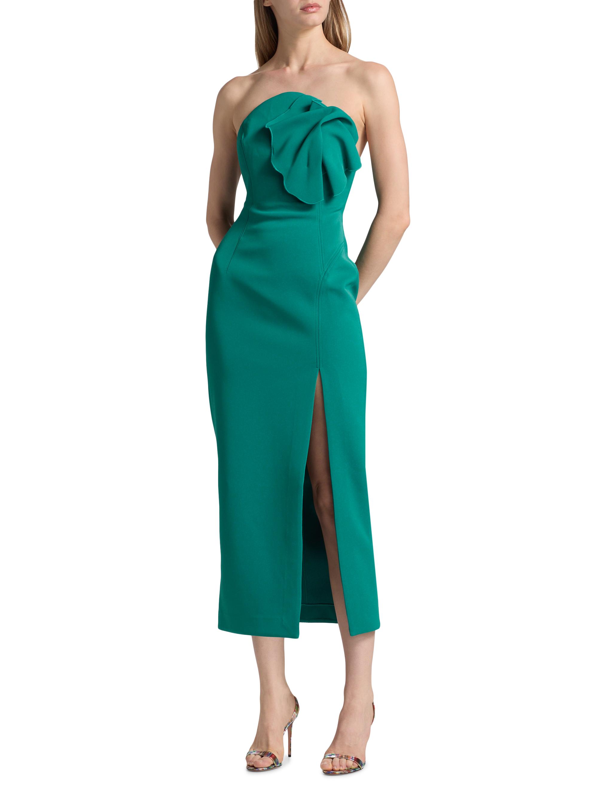 knee length dresses for ladies Acler Hopton Dress in Ivory Calla Lily main image 1