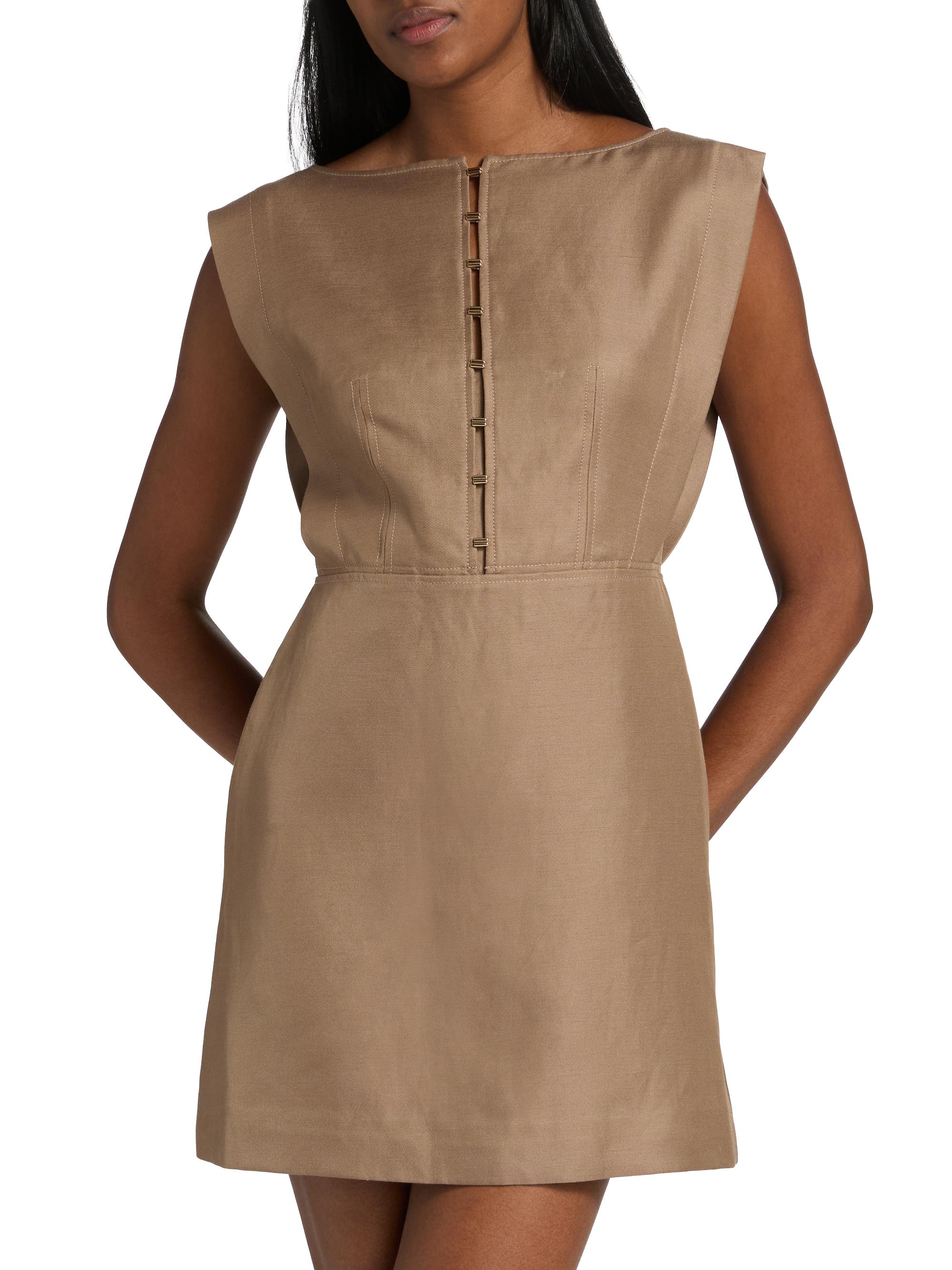 Acler Grindale Hardware-Detail Stretch-Cotton Minidress | Saks Fifth Avenue