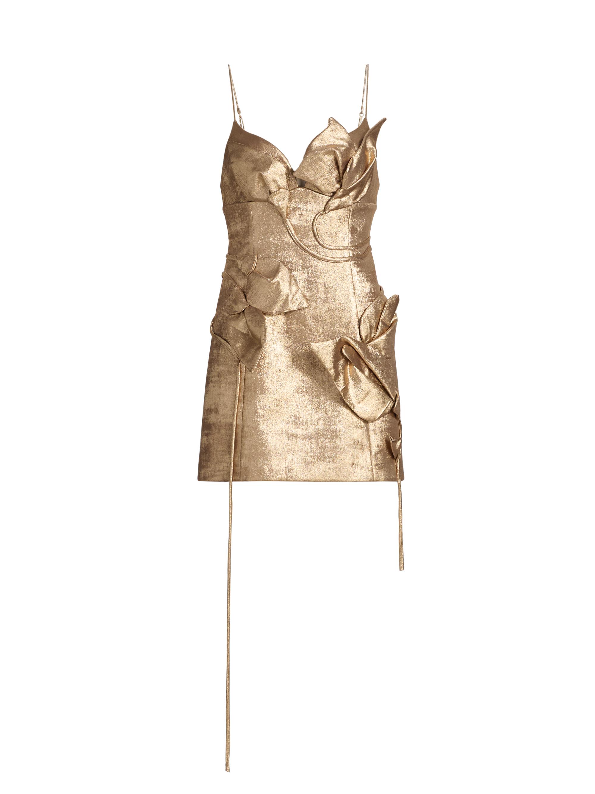 Acler Women's Hillsome Metallic Floral Minidress - Gold