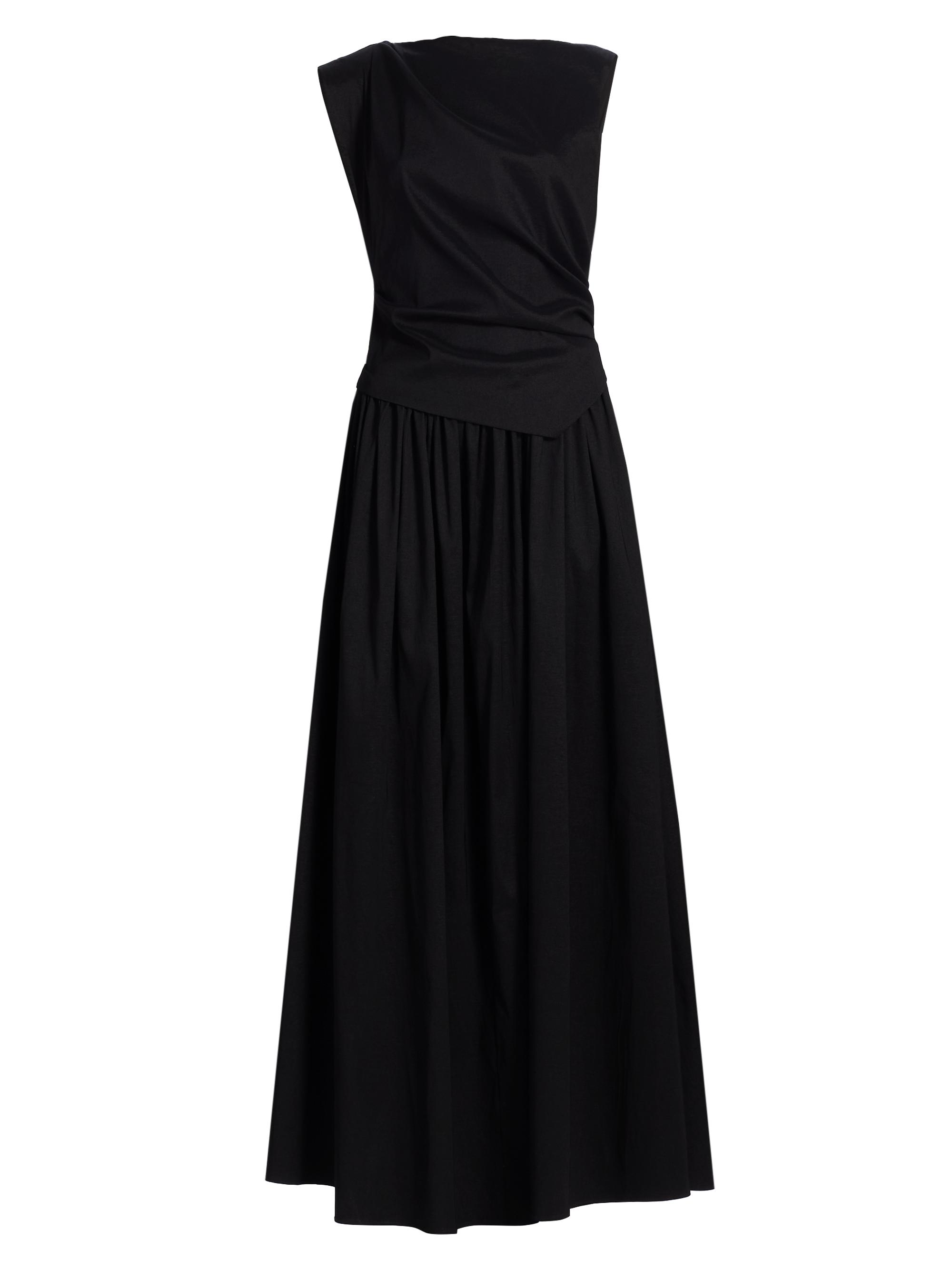 Acler Women's Stopes Asymmetric A-Line Maxi Dress - Black