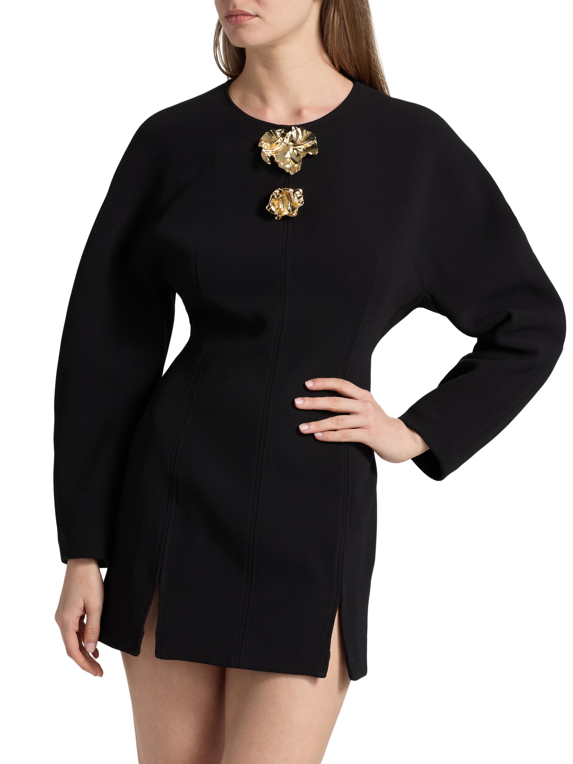 chinese dress ladies Acler Kadence Mini Dress in Black & Ivory, Size 12 AU
