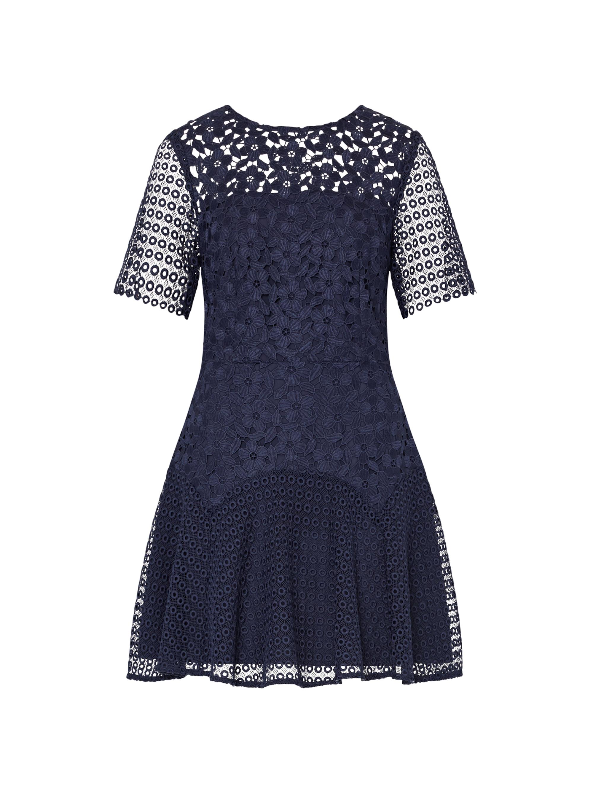 Milly Women's Lana Floral Lace Fit & Flare Minidress - Navy