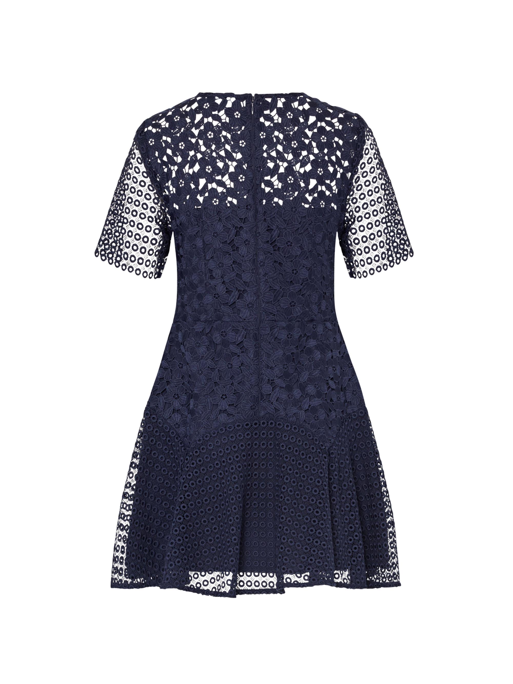 Milly Lana Floral Lace Fit & Flare Minidress | Saks Fifth Avenue