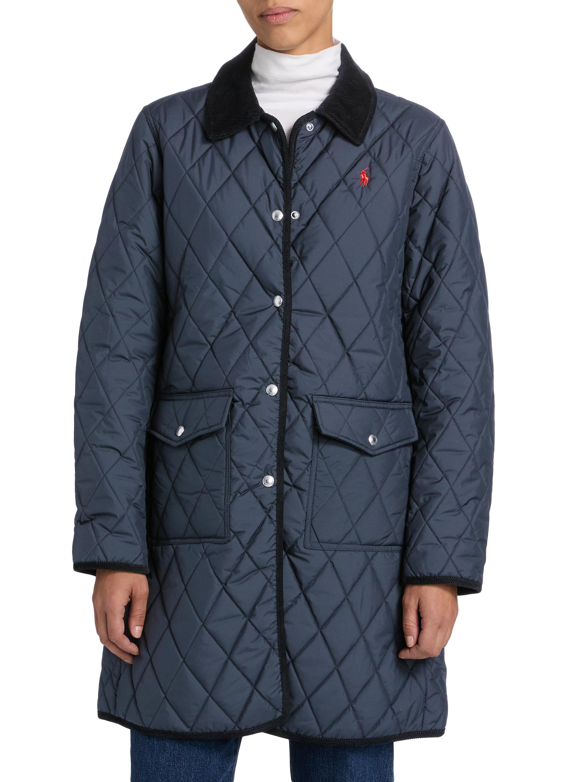 Polo Ralph Lauren Matte Diamond-Quilted Barn Jacket | Saks Fifth