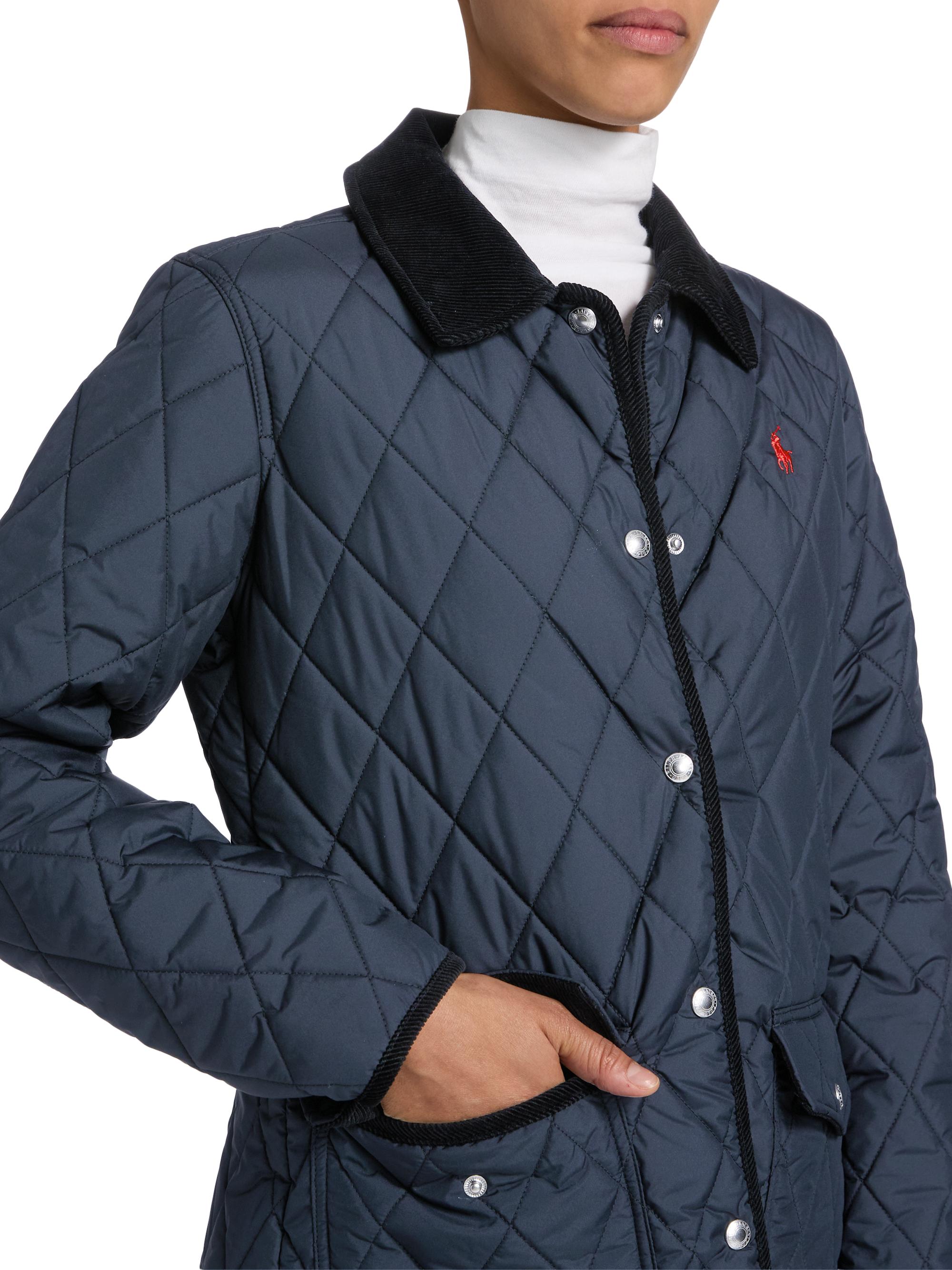 Polo Ralph Lauren Matte Diamond-Quilted Barn Jacket | Saks Fifth