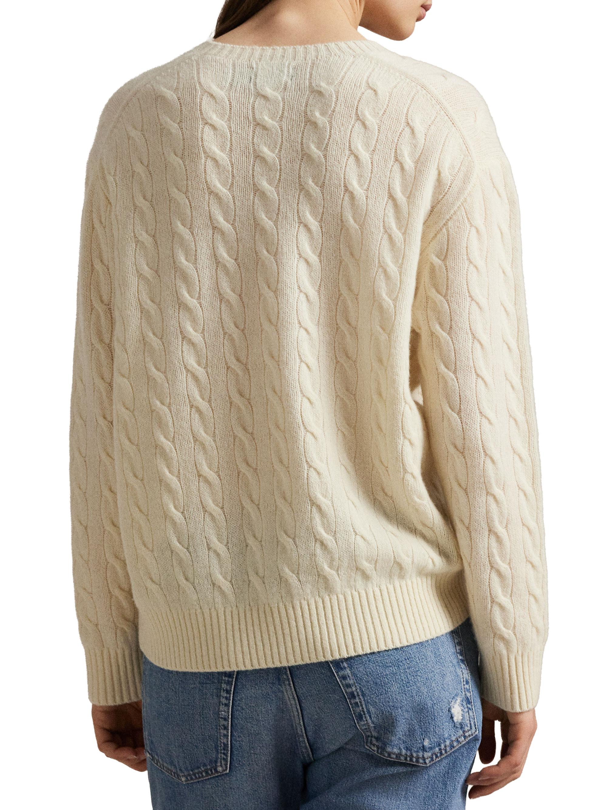 Cable-Knit Wool-Cashmere Crewneck Sweater