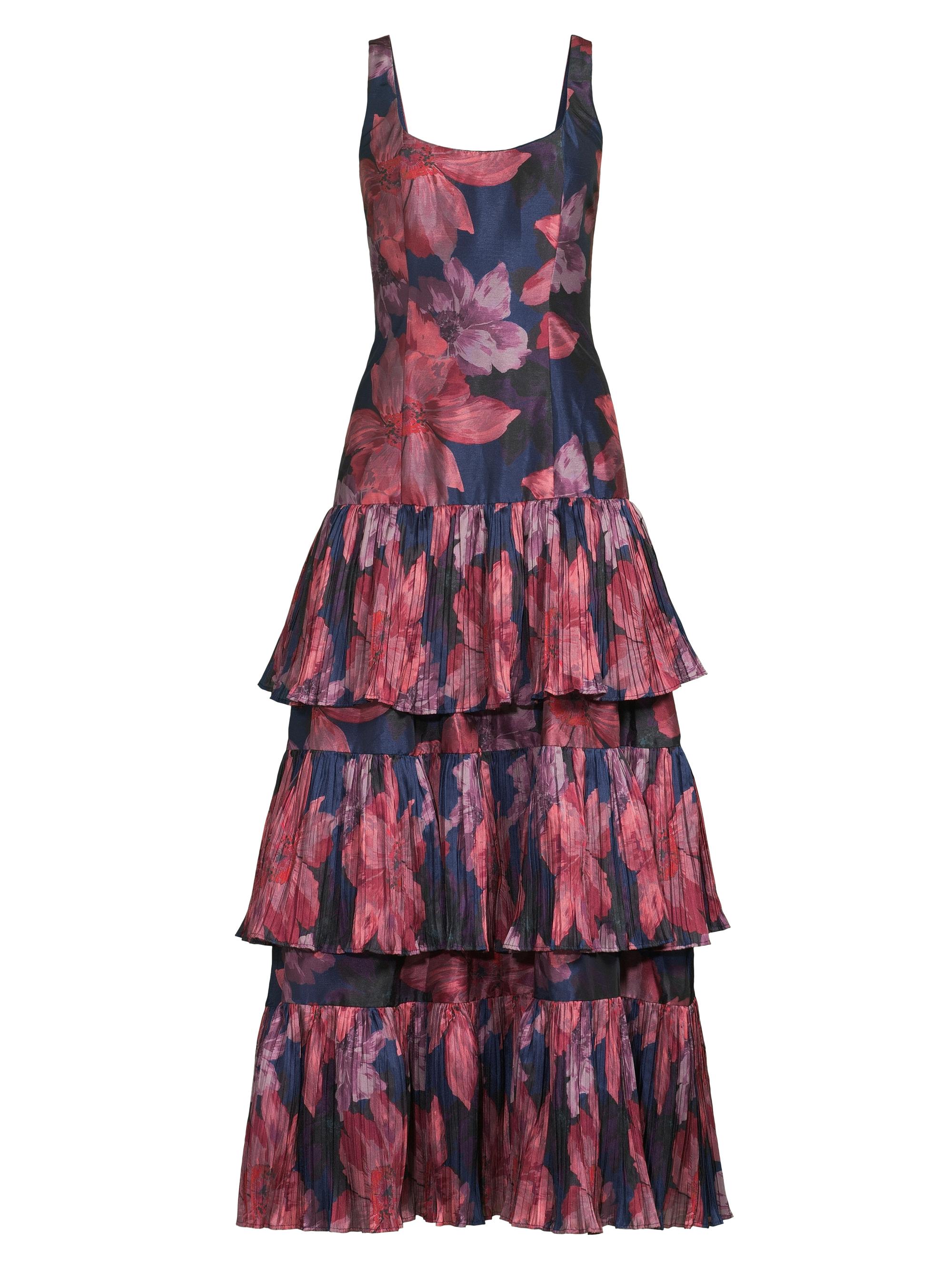 Hutch Women's Luna Floral Tiered Maxi Dress - Navy Vintage Upholstery