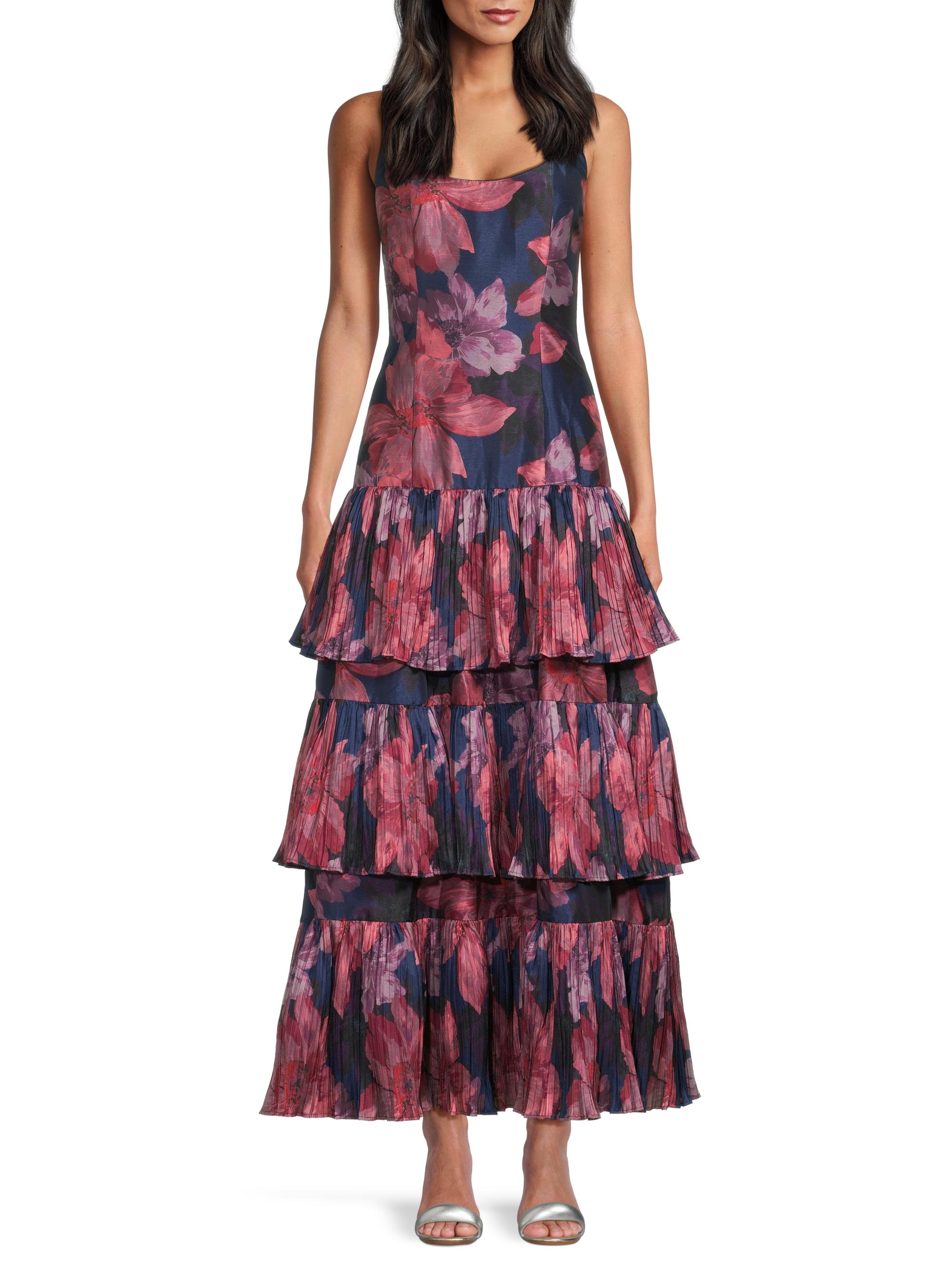 hutch sleeveless scoop-neck drop-waist jacquard maxi dress Hutch Carmel Maxi Dress in Black – TrenLend main image 1