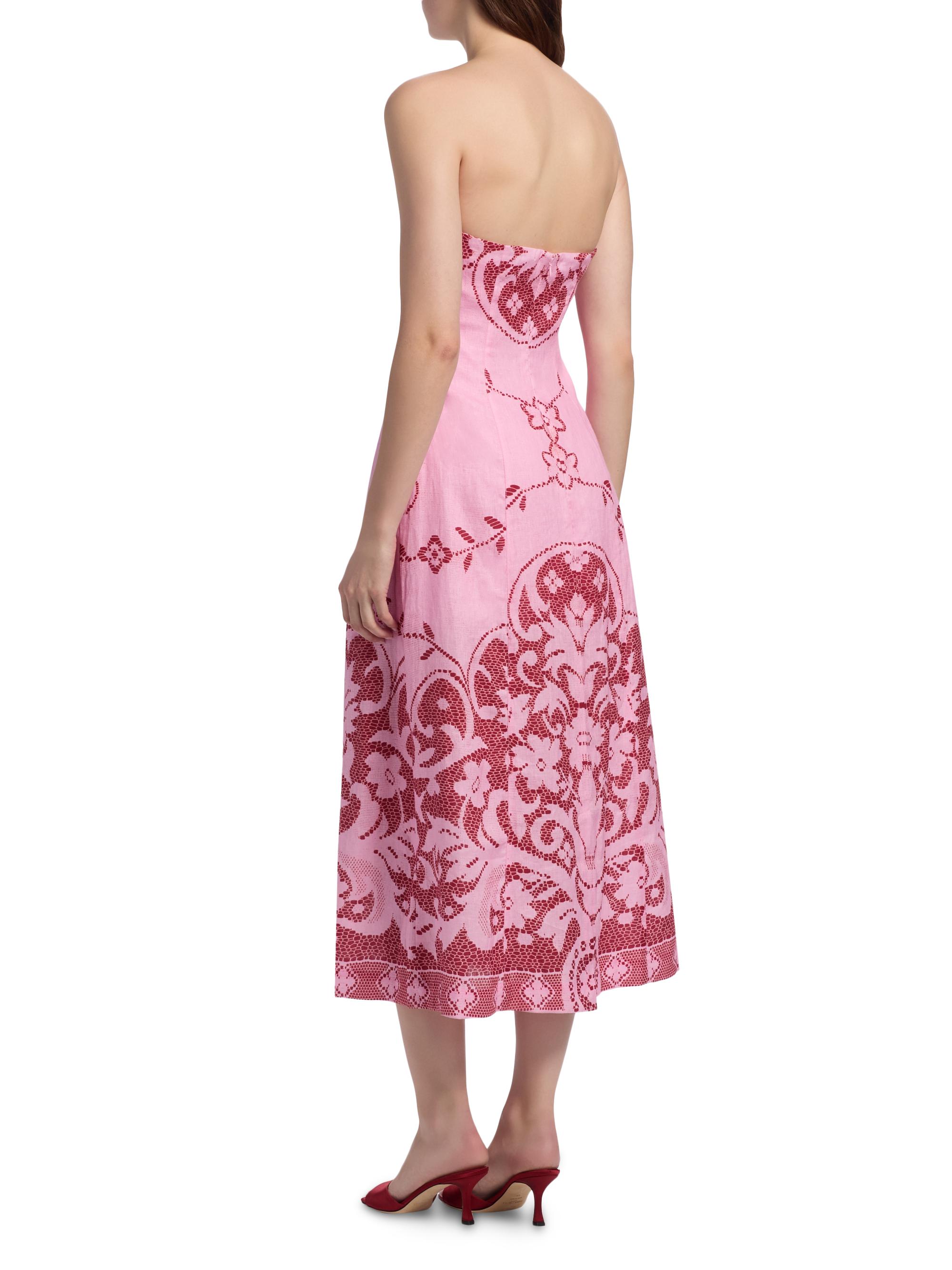 strapless open back dress Pink Safari slip dress – Dress to Impress Rentals main image 1
