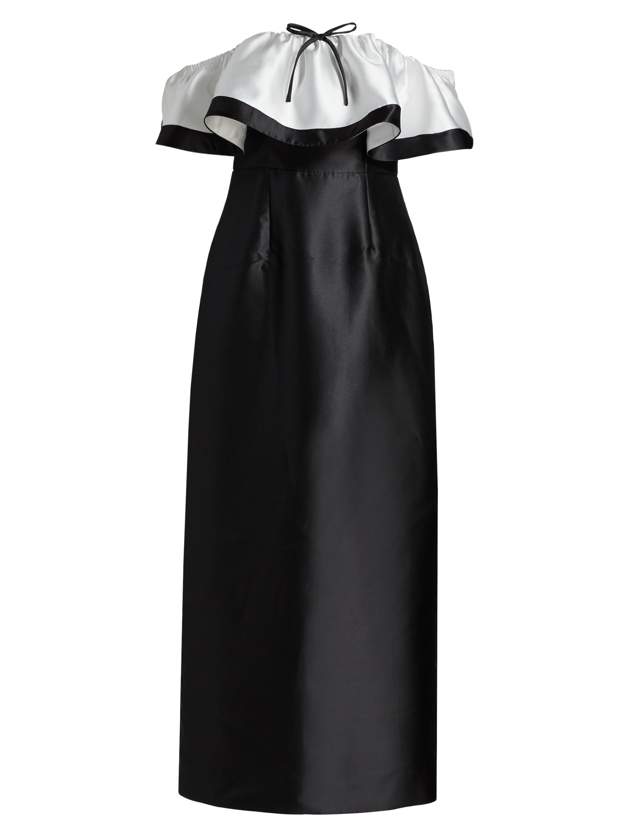 Aston Studio Women's Le Fleur Primrose Off-The-Shoulder Maxi Dress - Nero Antique