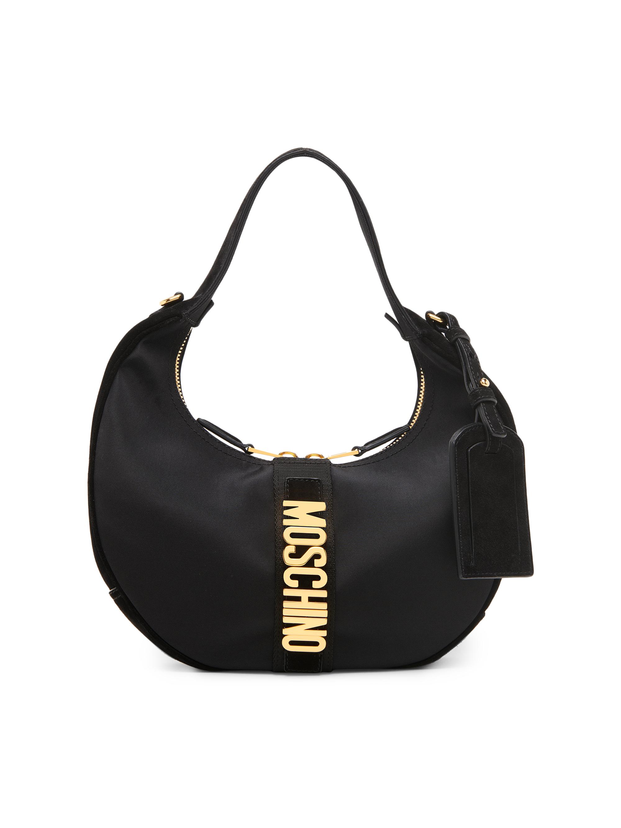 Moschino Women's Carry Me Logo Shoulder Bag - Black Black Galvani