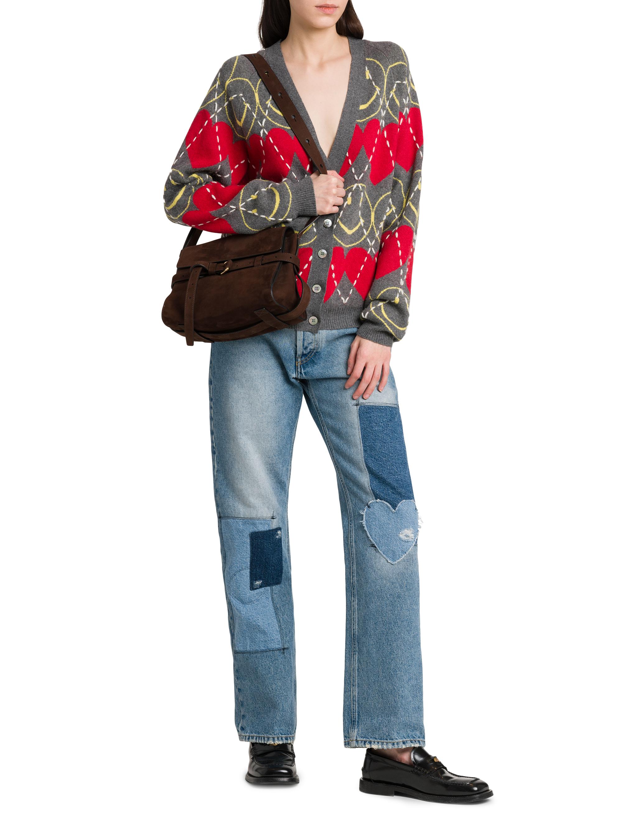 Moschino Tie Me Nubuck Suede Shoulder Bag | Saks Fifth Avenue